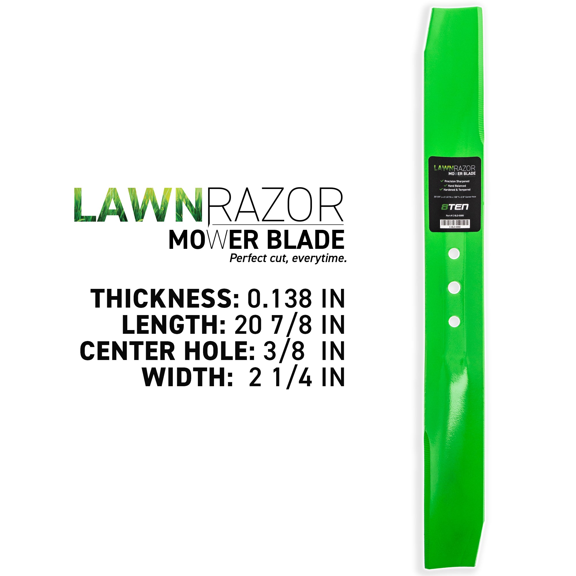 LawnRAZOR High Lift Blade For Toro Hayter 108-3762-03 | 8TEN