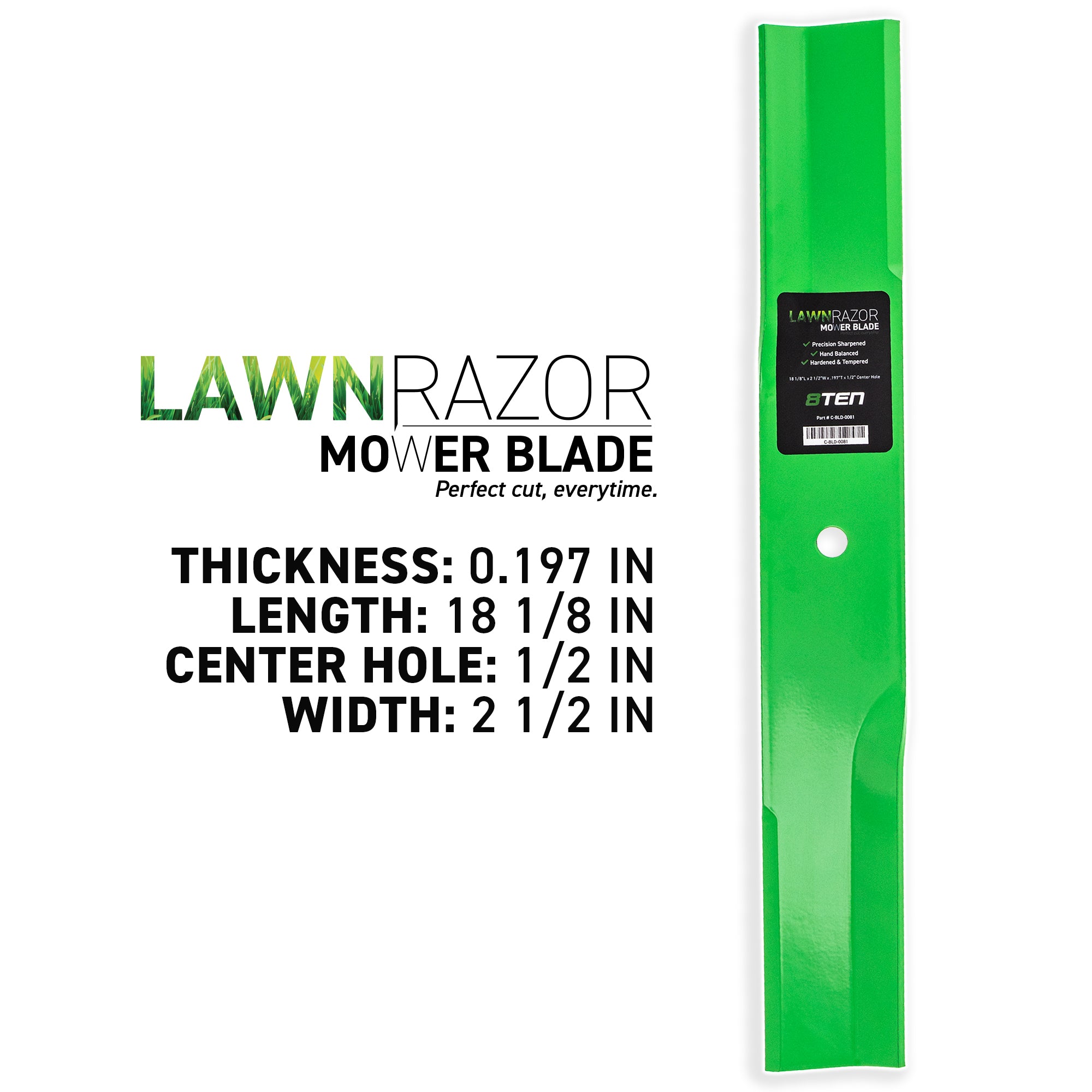 8TEN LawnRAZOR Mower Blade 2-Pack TR-3101 TR3101