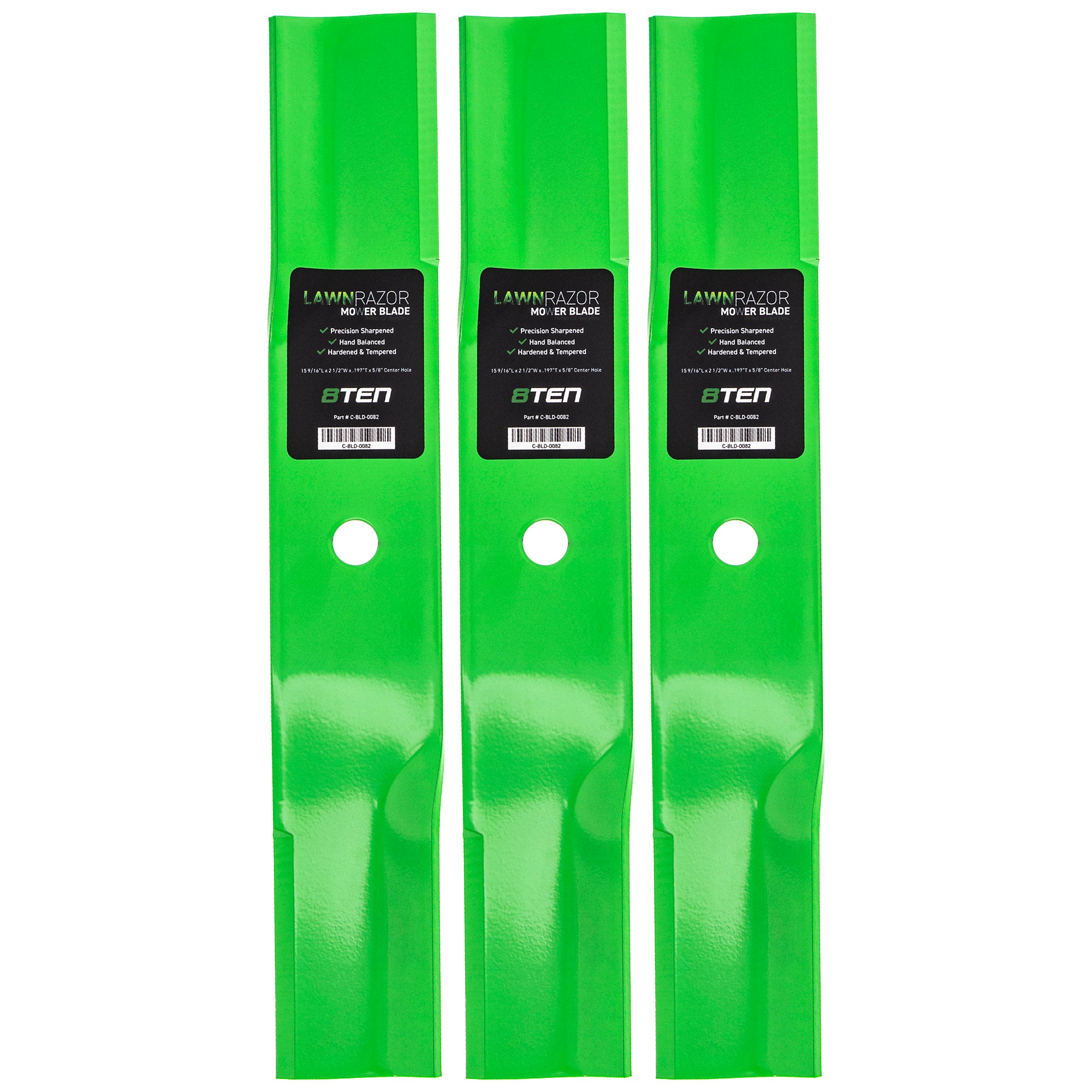 LawnRAZOR LawnRAZOR Low-Lift Blade 3-Pack for Toro Exmark Oregon MTD Cub Cadet Troy-Bilt 8TEN 810-CBL2204D