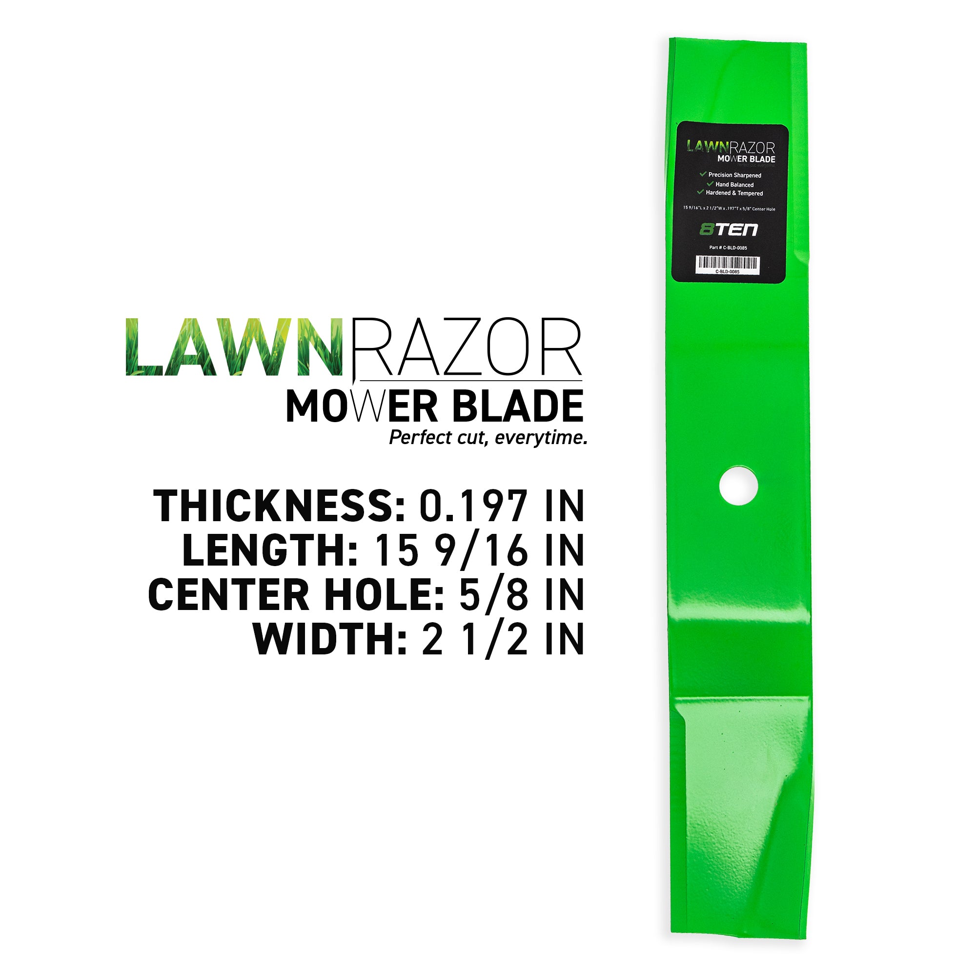 8TEN LawnRAZOR Mower Blade 3-Pack 54-0010-03 54-0010