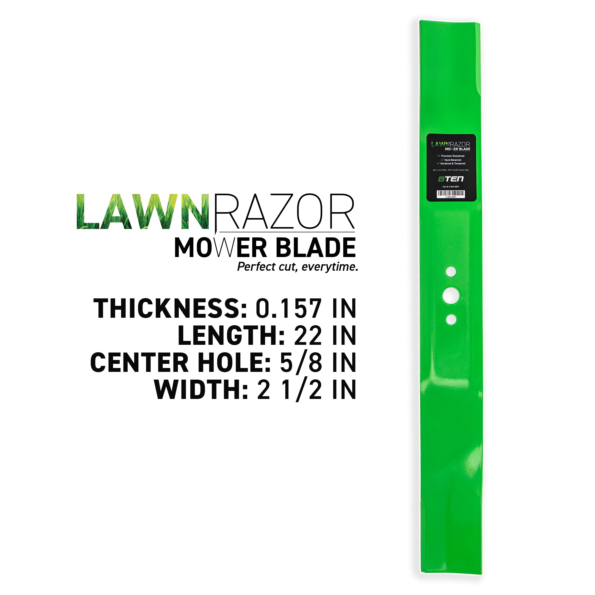 8TEN LawnRAZOR Medium Lift Blade 2-Pack 406713