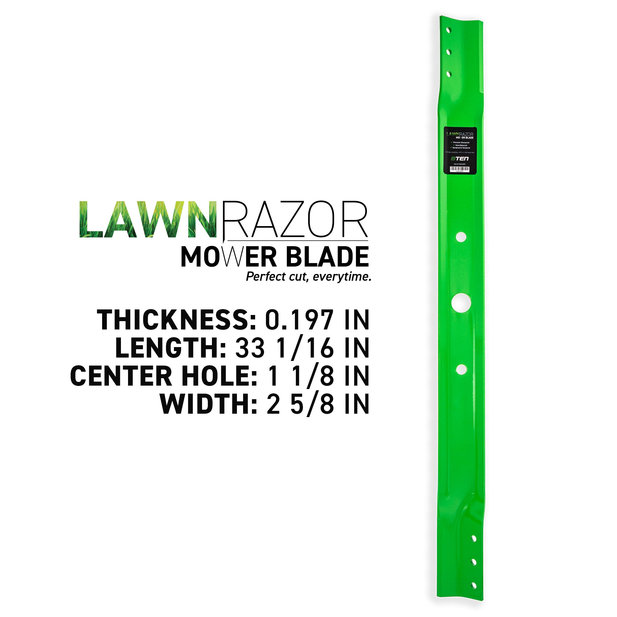 LawnRAZOR High Lift Blade For Snapper MTD 7019523 | 8TEN