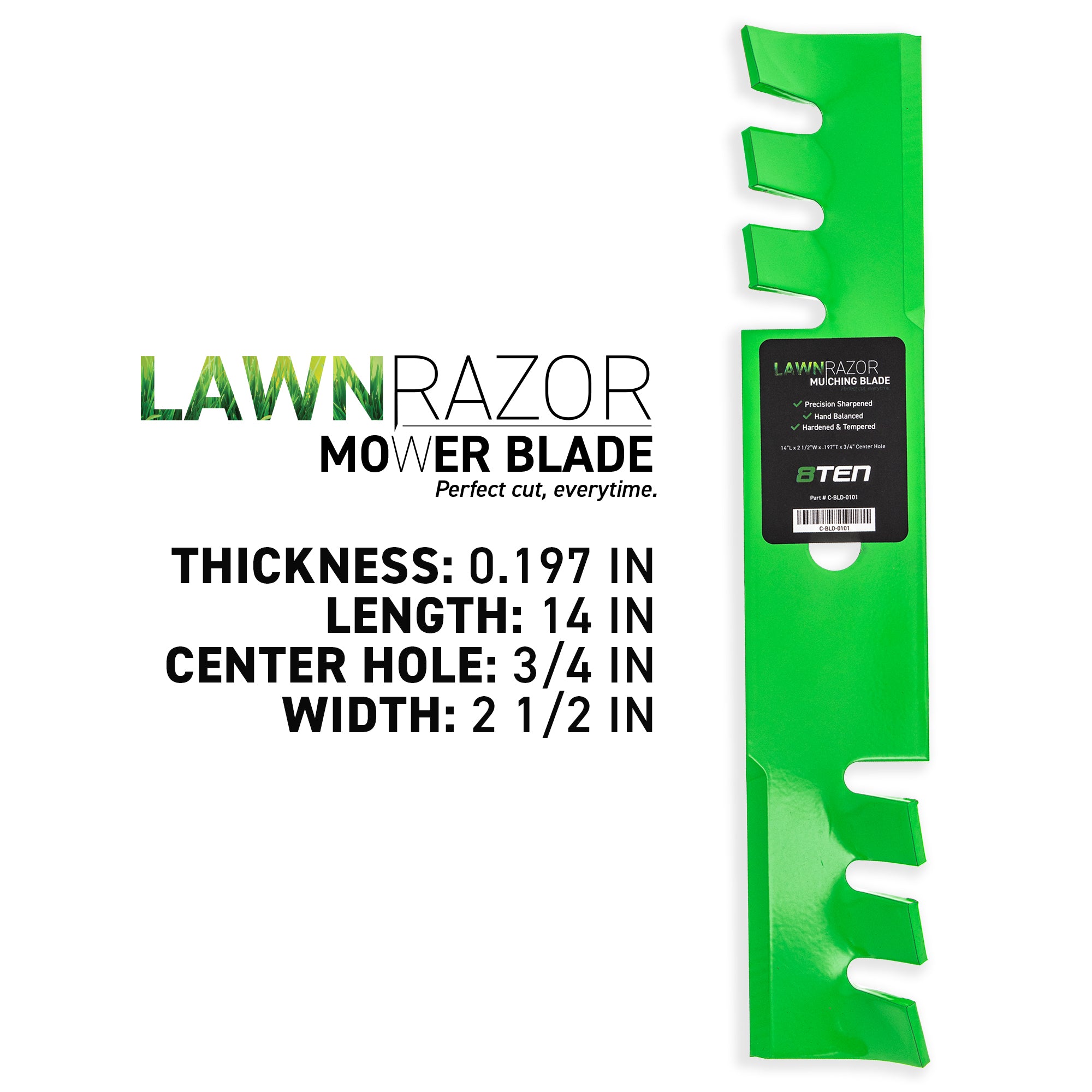LawnRAZOR Toothed Blade For John Deere M41237 | 8TEN