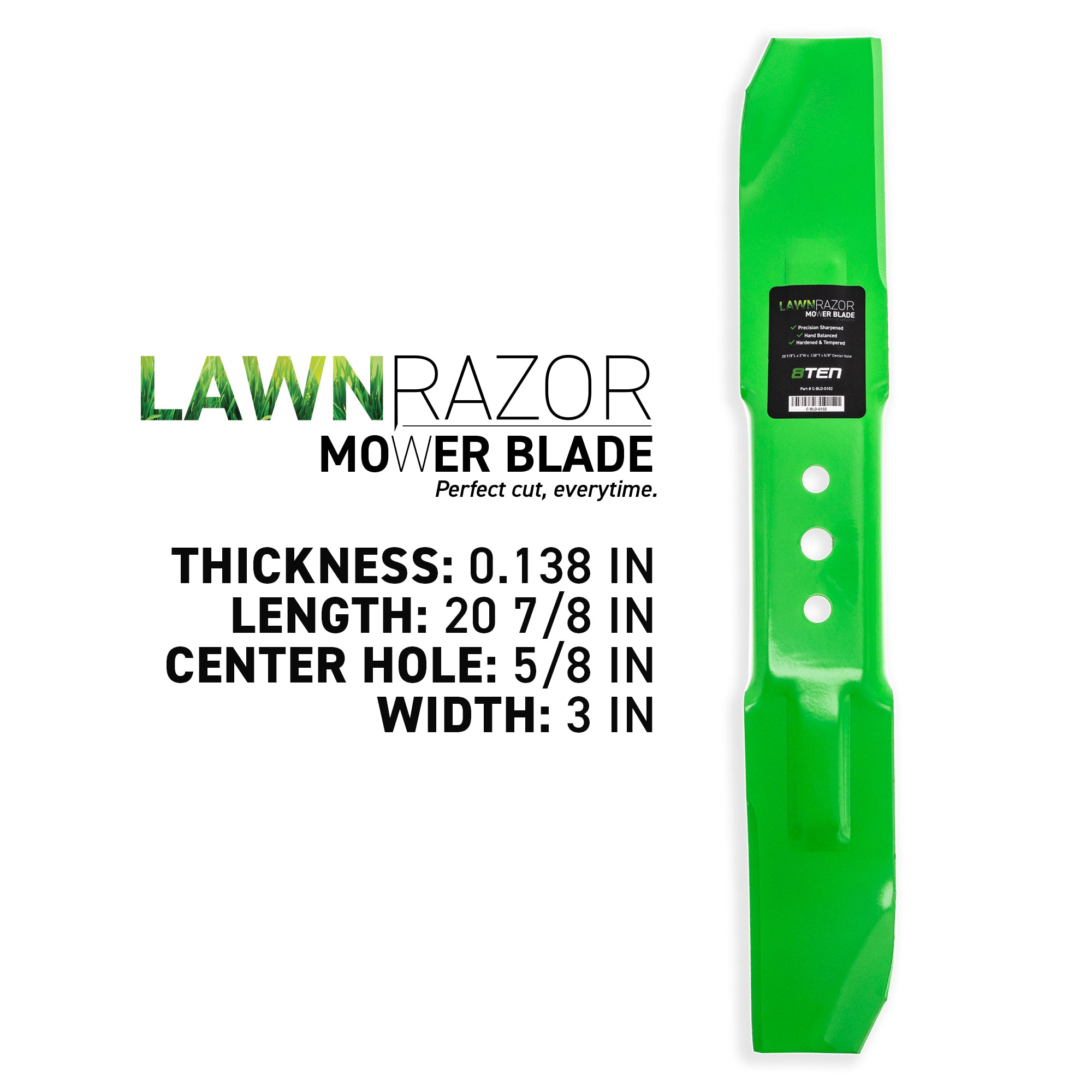 LawnRAZOR High Lift Blade For John Deere Lawn-Boy | 8TEN