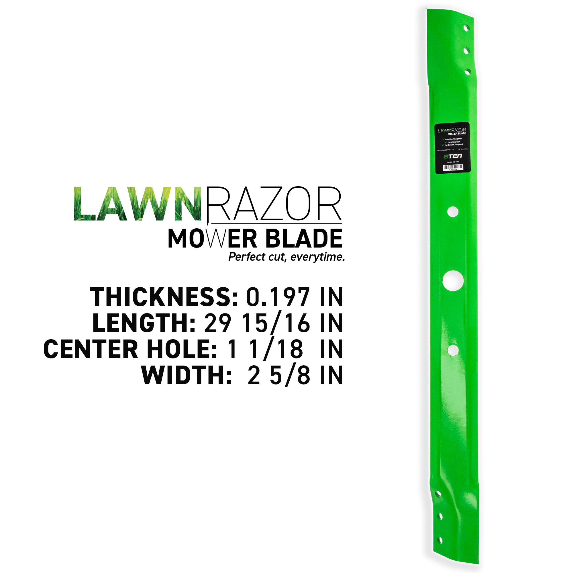 8TEN LawnRAZOR High Lift Blade 2-Pack SN3003 SB-99930