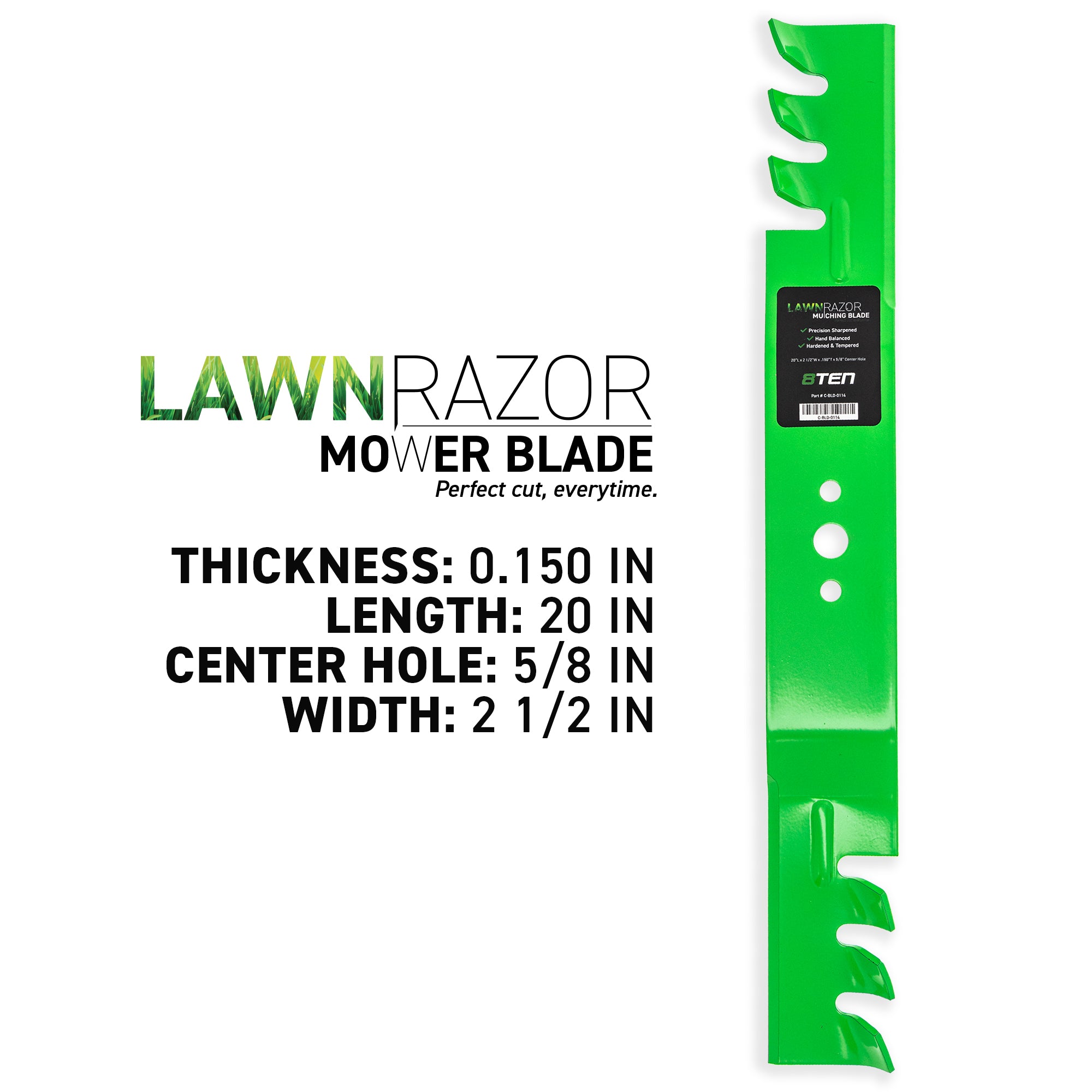 8TEN LawnRAZOR Mulching Blade 3-Pack 145106 532145106