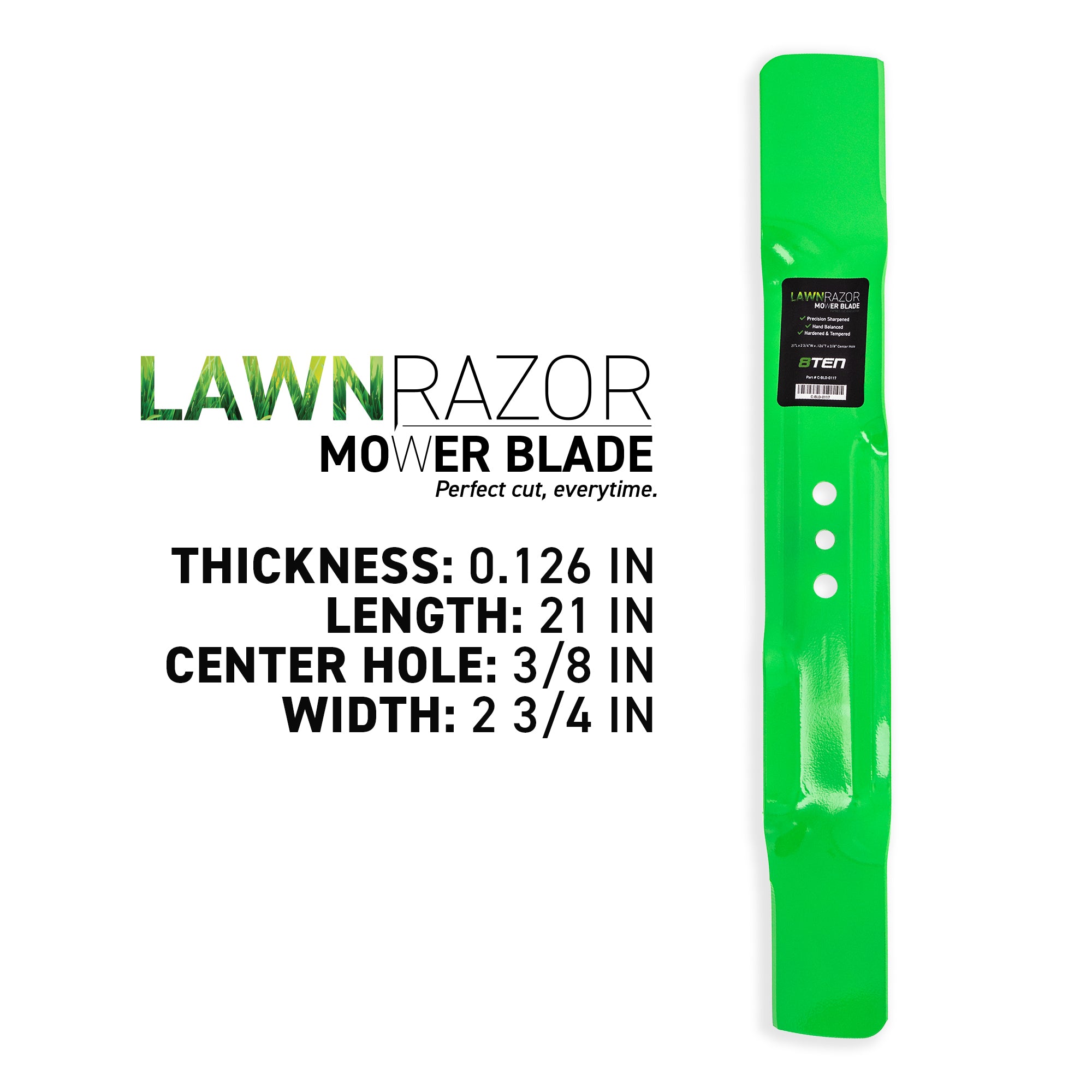 8TEN LawnRAZOR Mulching Blade 2-Pack GC00344 GC00175