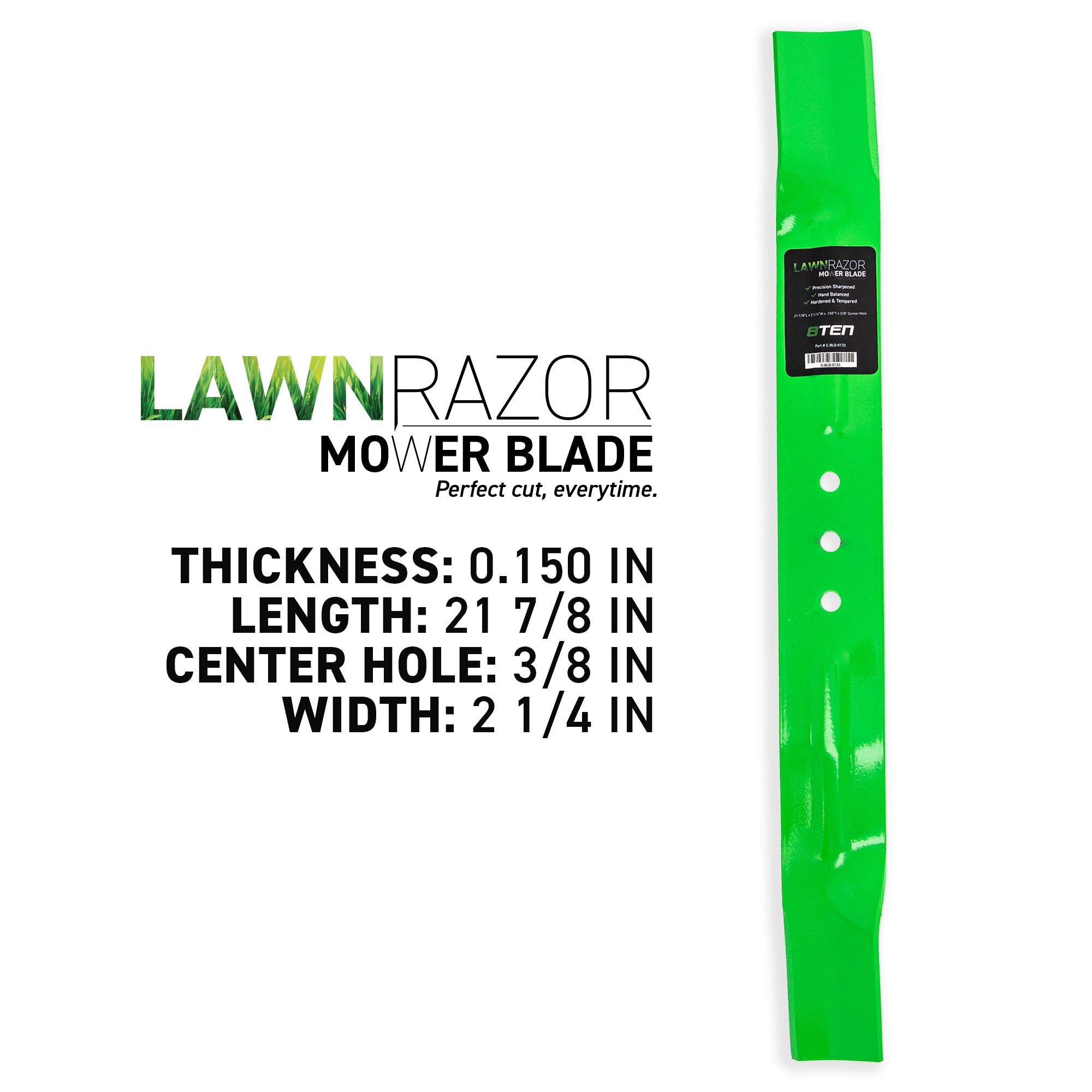 8TEN LawnRAZOR Mower High Blade 2-Pack 20046