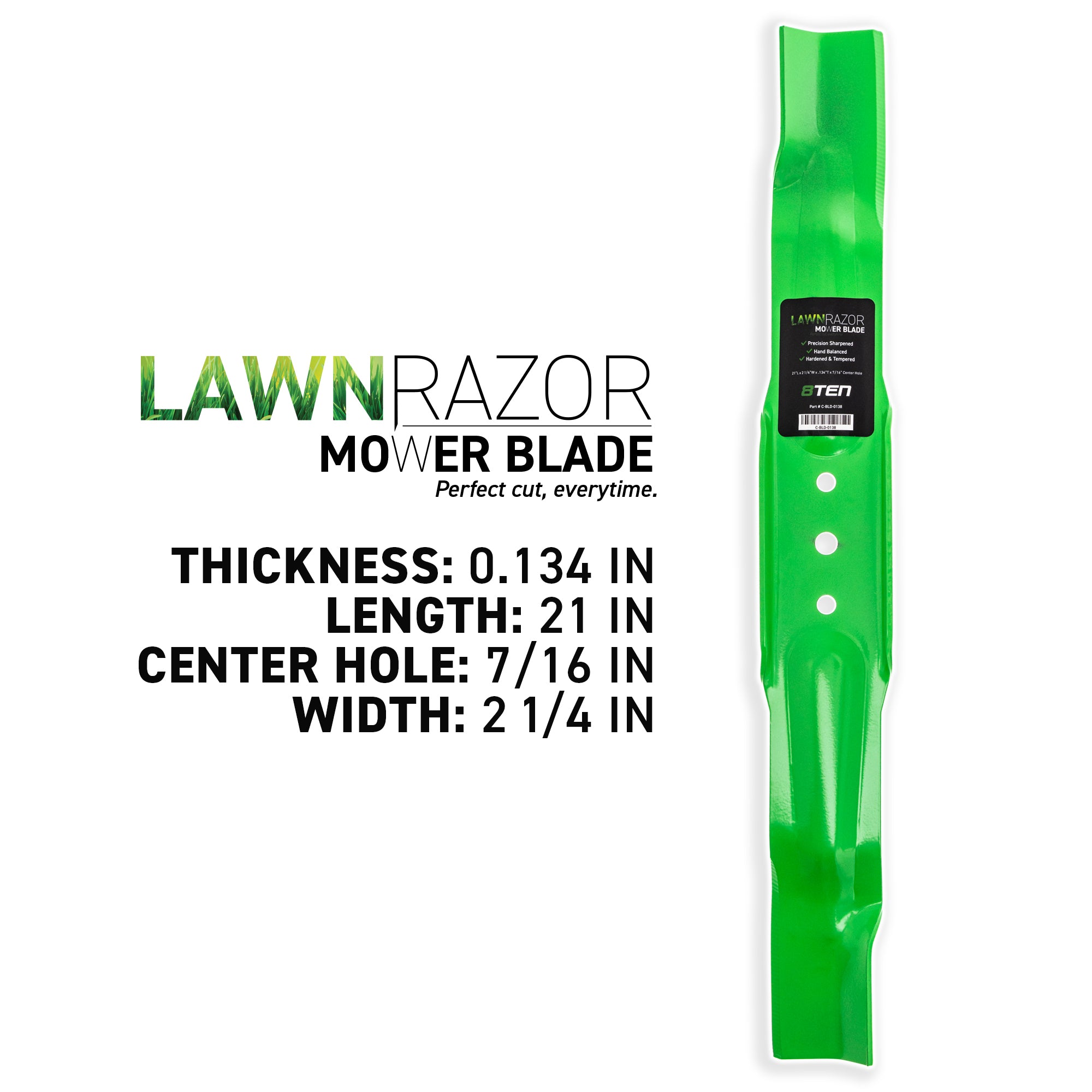 8TEN LawnRAZOR High Lift Blade 2-Pack 62-7700
