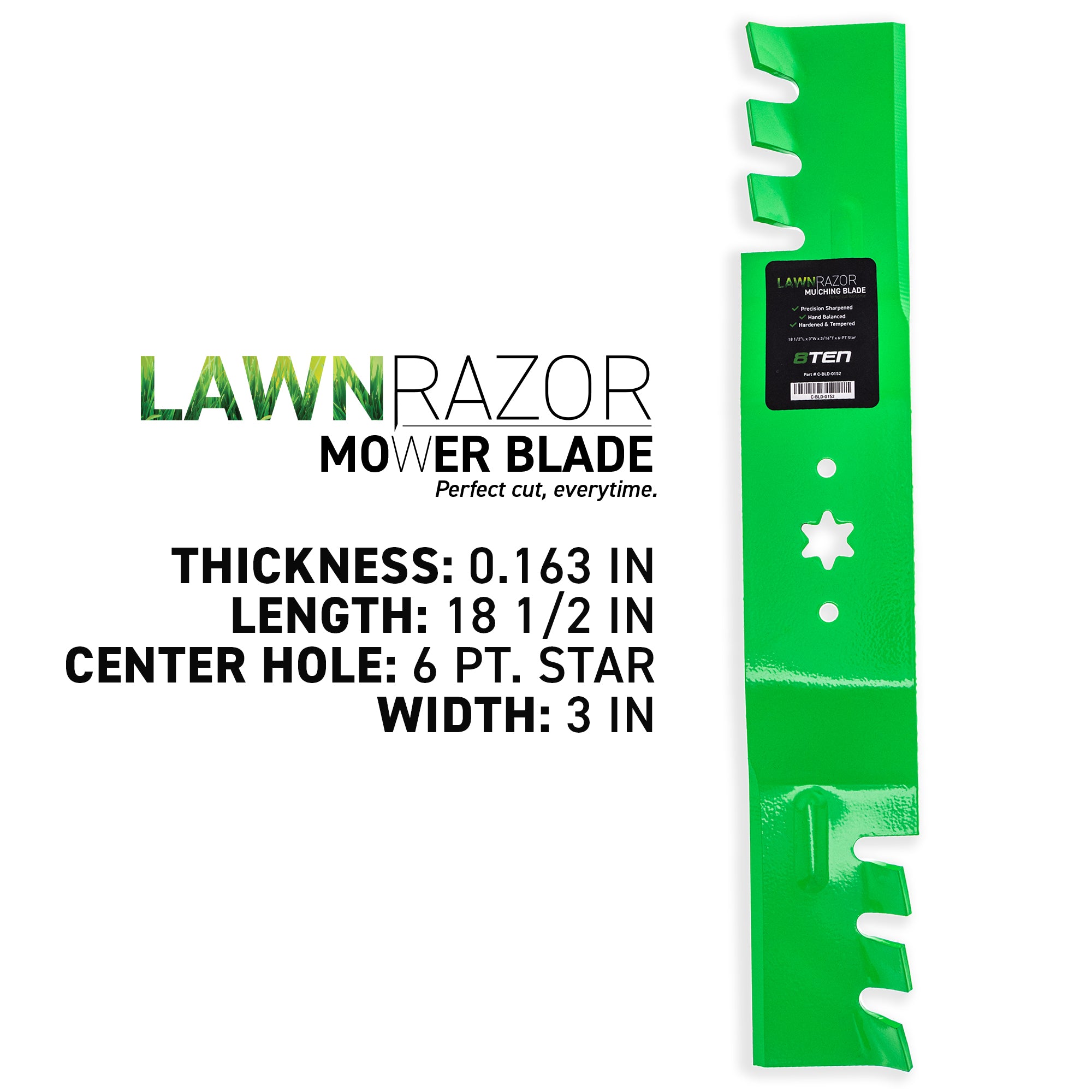 8TEN LawnRAZOR Mulching Blade 6-Pack 742-0677 942-0677