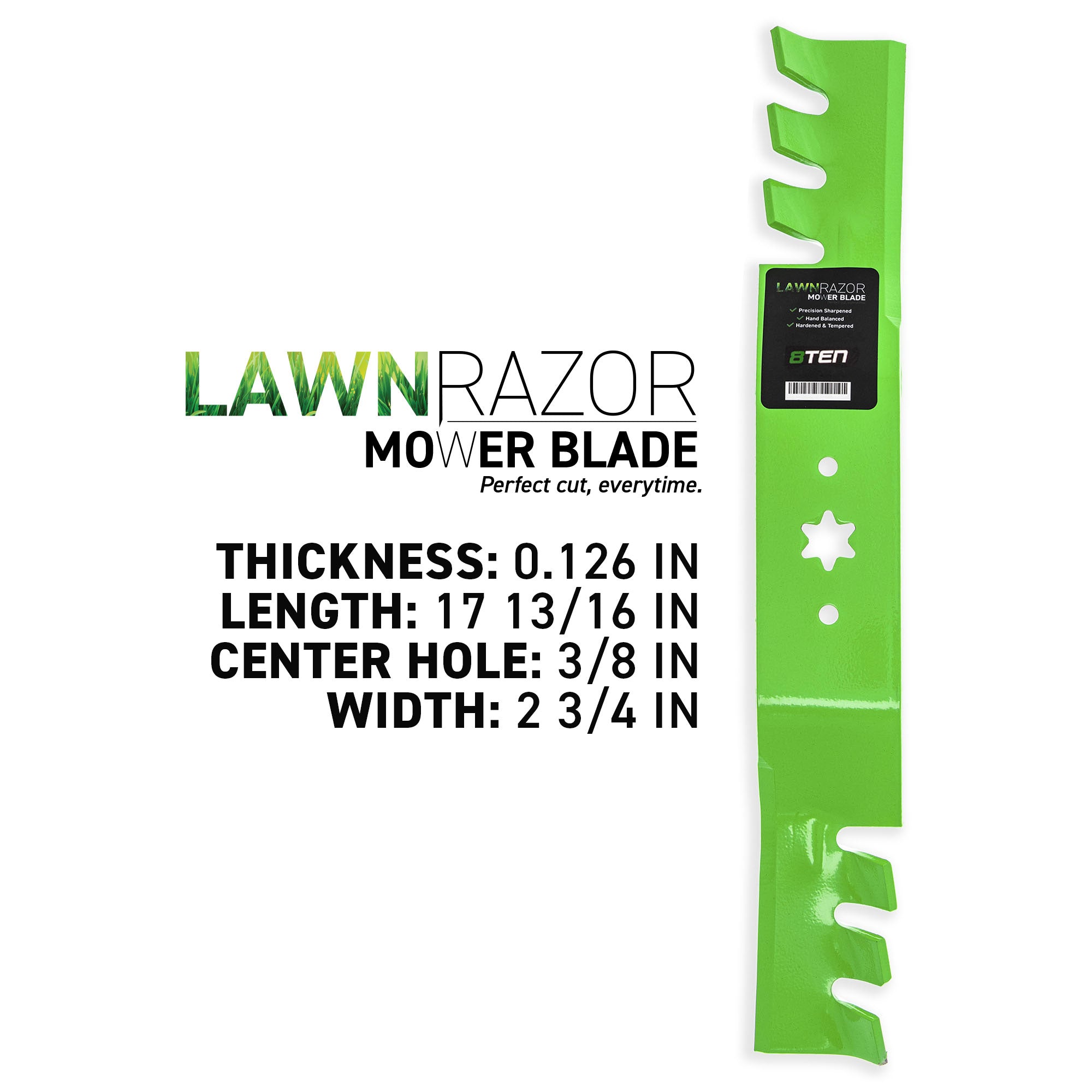 LawnRAZOR Toothed Blade For Cub Cadet Columbia Troy-Bilt 942-04053C 942-04053A 742-04053A 742-04053 | 3-PACK