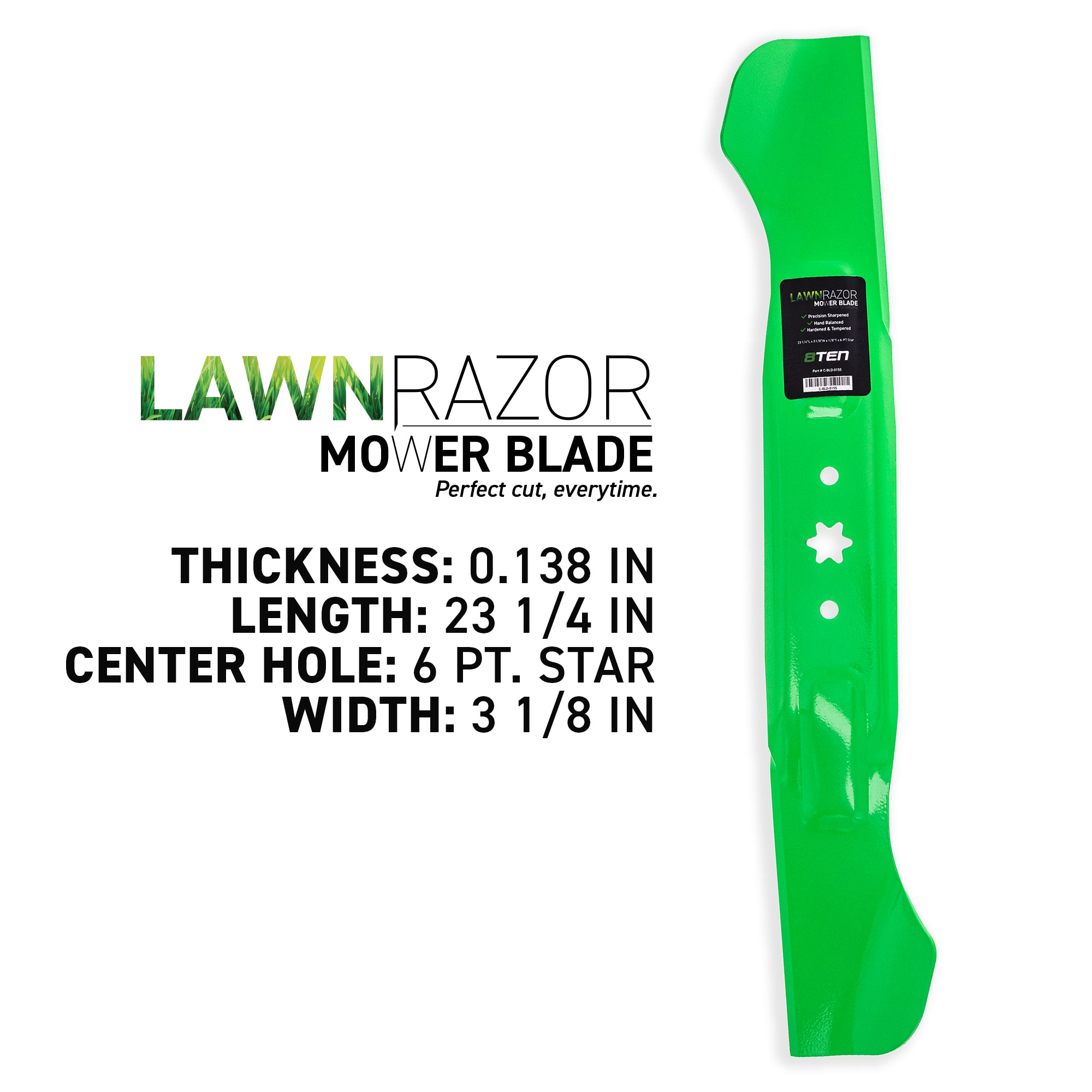 8TEN LawnRAZOR Notched High Lift 4-Pack 942-04290