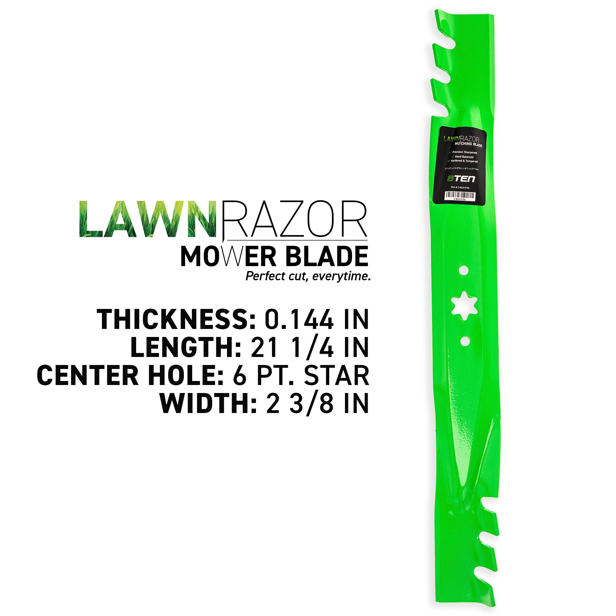 8TEN LawnRAZOR Toothed Blade 2-Pack 742-0616A 742-0616