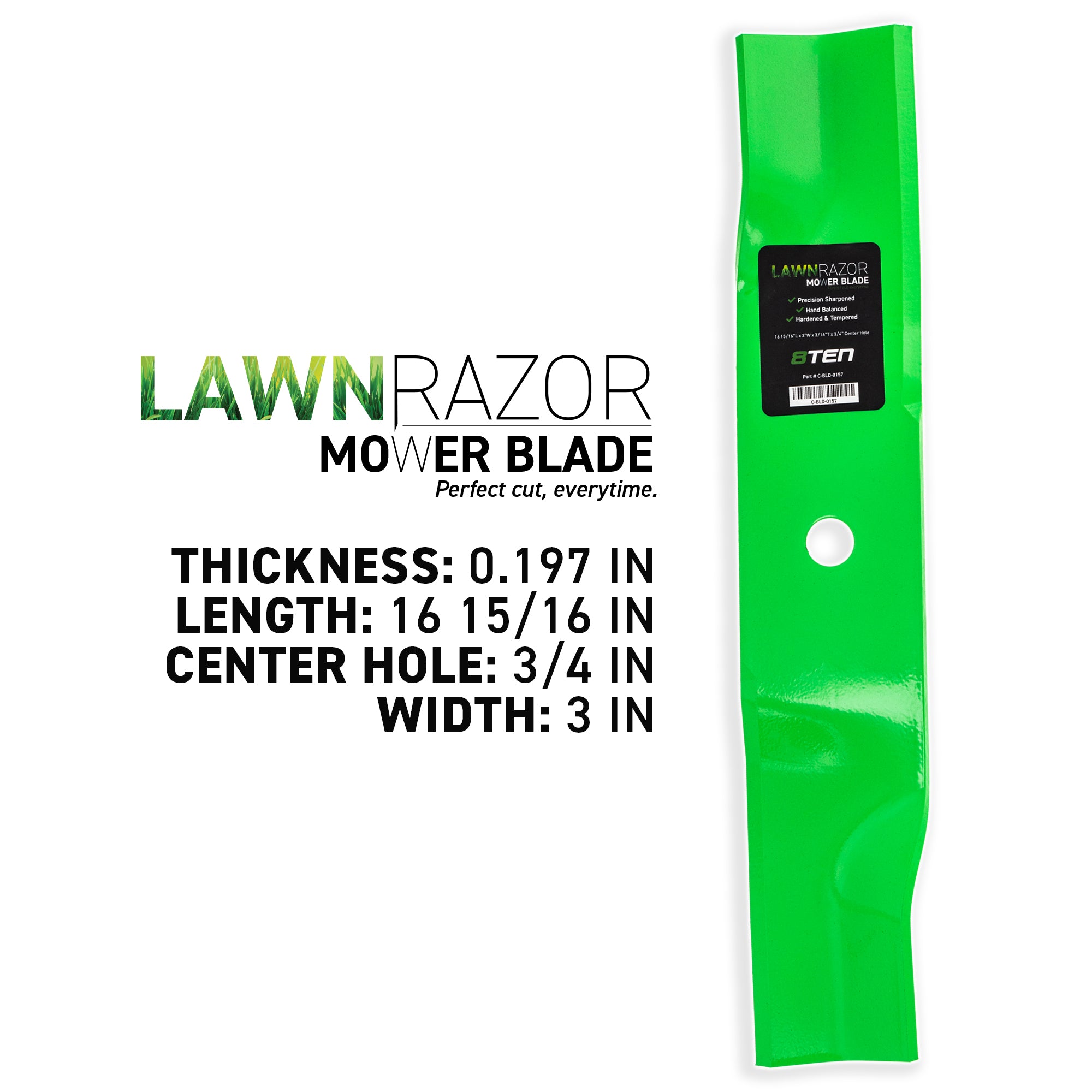 8TEN LawnRAZOR Mower Blade 3-Pack 942-04417 02005017