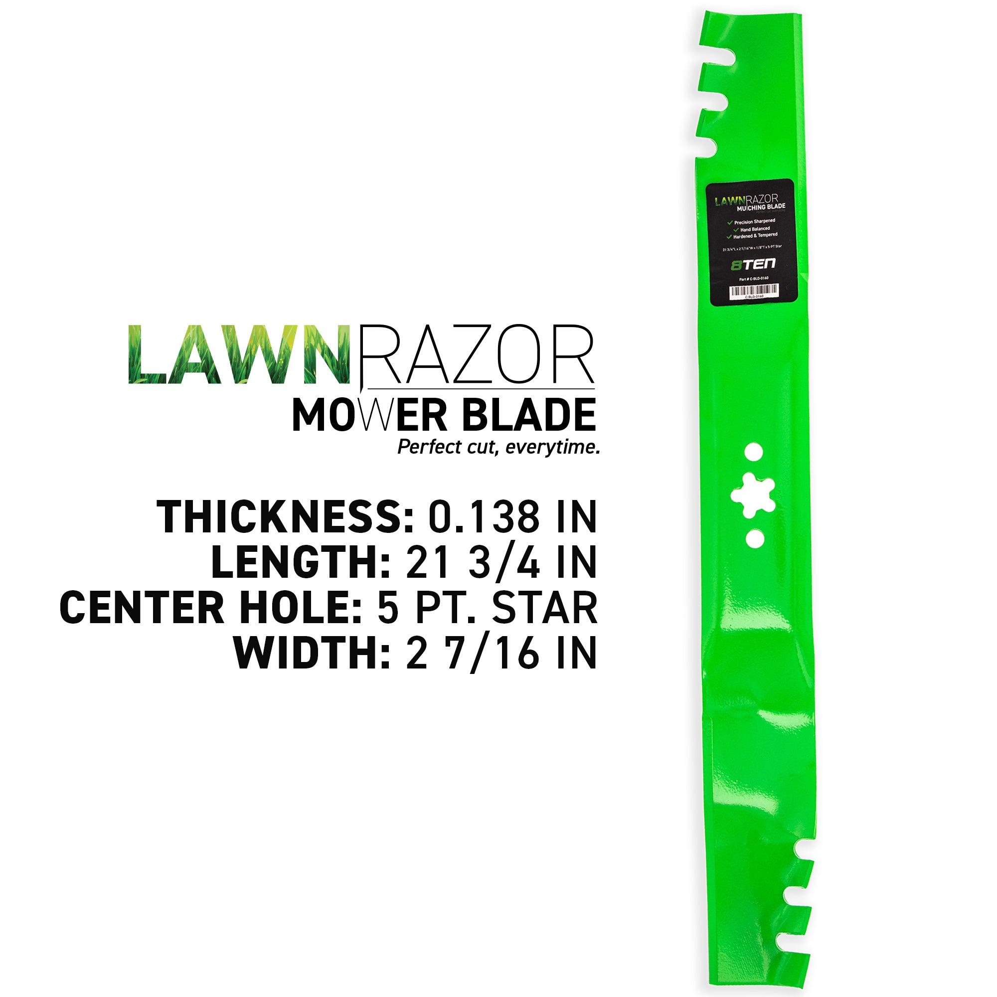 8TEN LawnRAZOR Toothed Blade 2-Pack 580244001 580244002