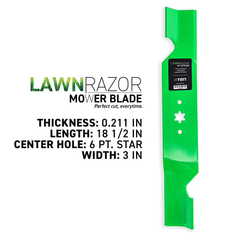 8TEN LawnRAZOR High Lift Blade 3-Pack 942-0679 742-0679