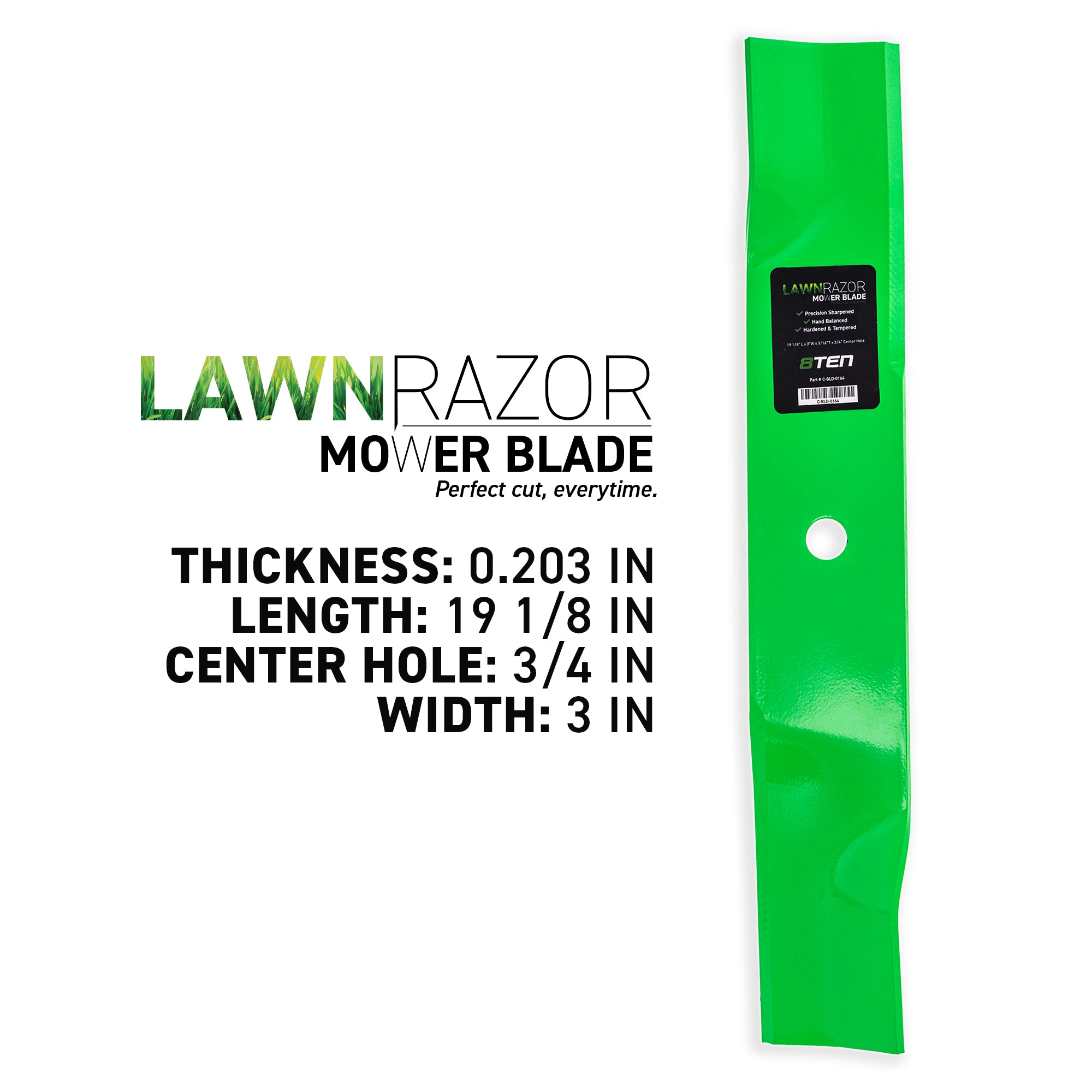8TEN LawnRAZOR Mower Blade Set 3-Pack 942-04416