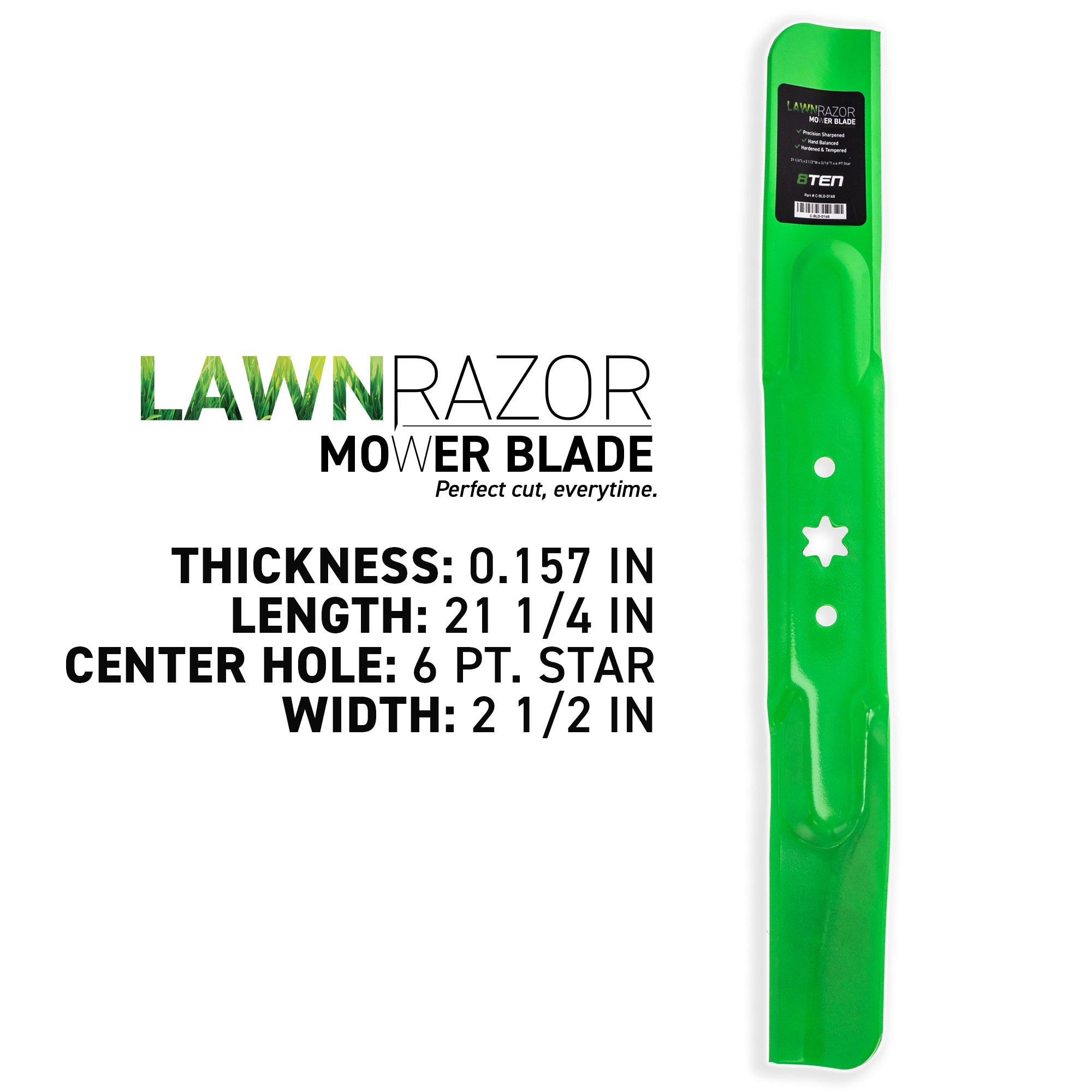 8TEN LawnRAZOR High Lift Blade 2-Pack 942-04308