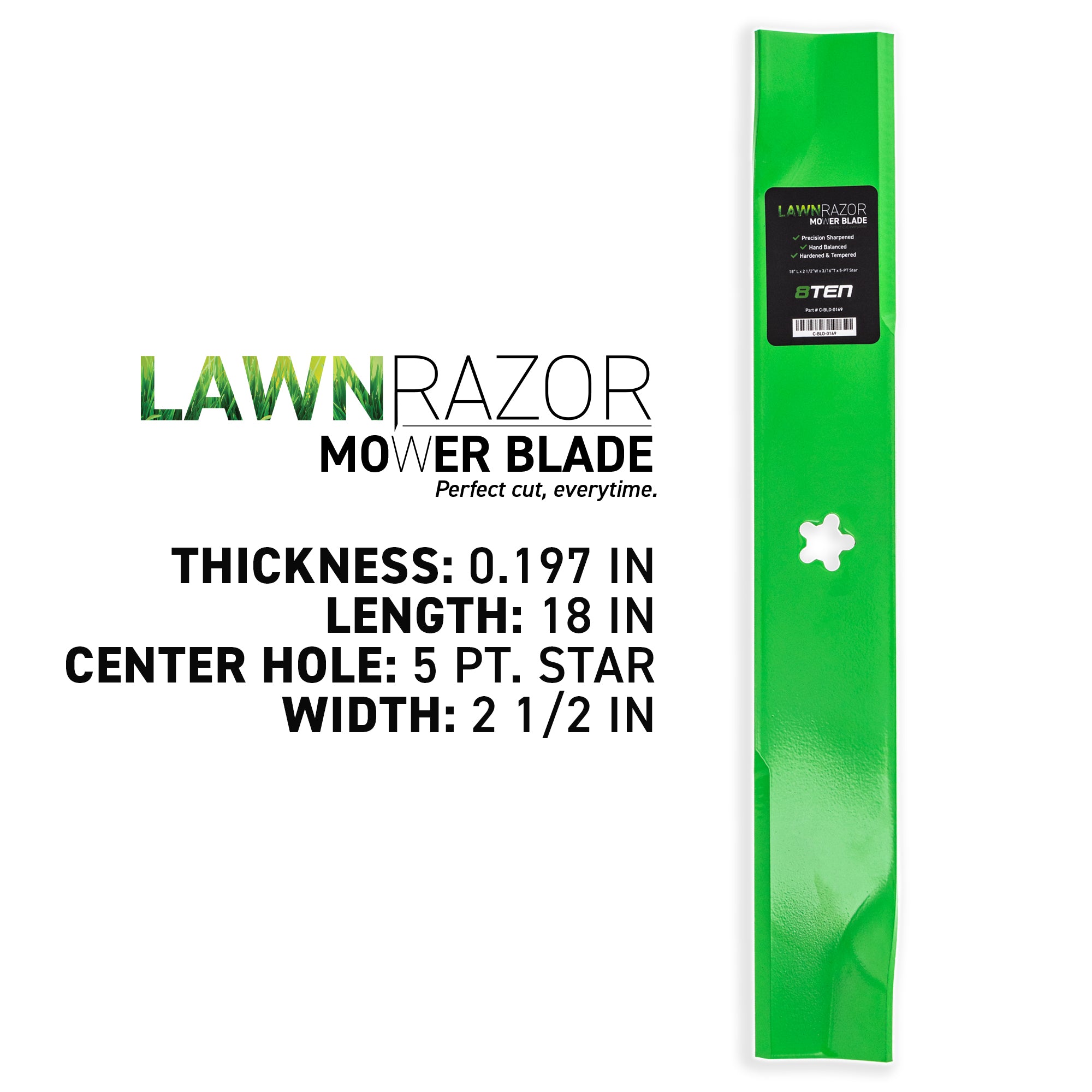 8TEN LawnRAZOR High Lift Blade 9-Pack 539112079