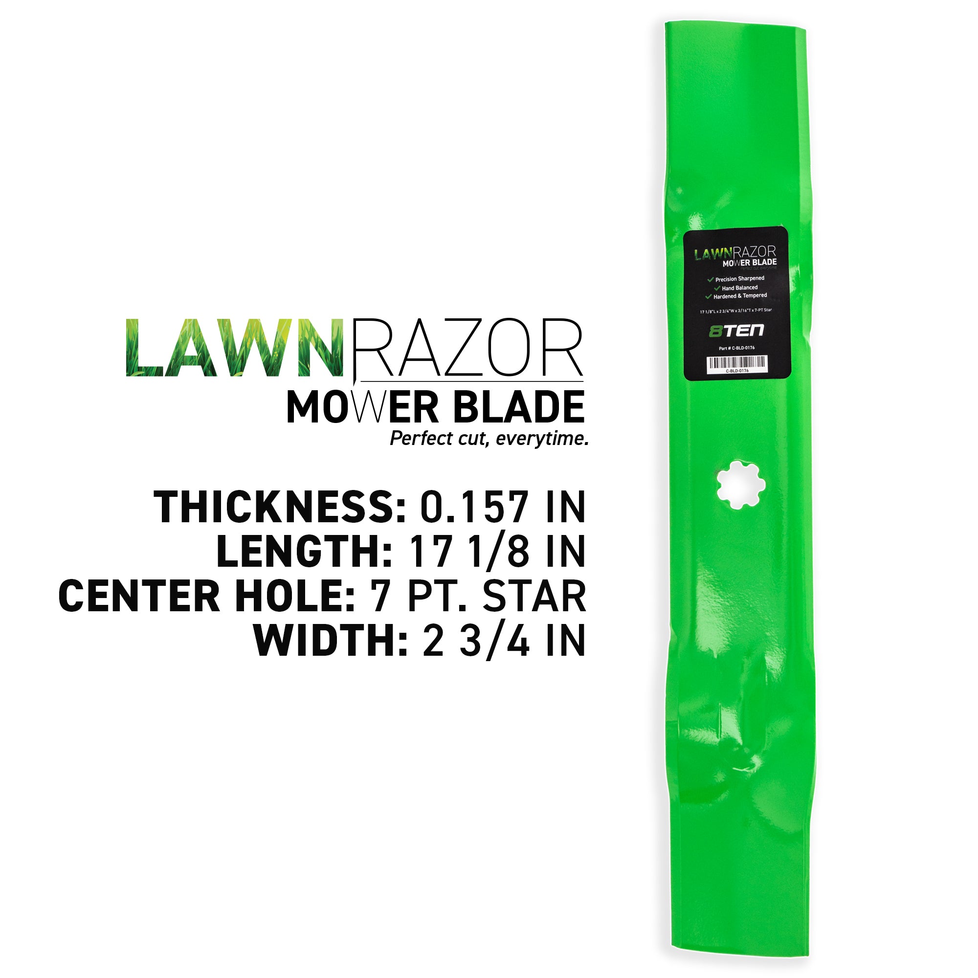 8TEN LawnRAZOR High Lift Blade 3-Pack GY20852 GX21784
