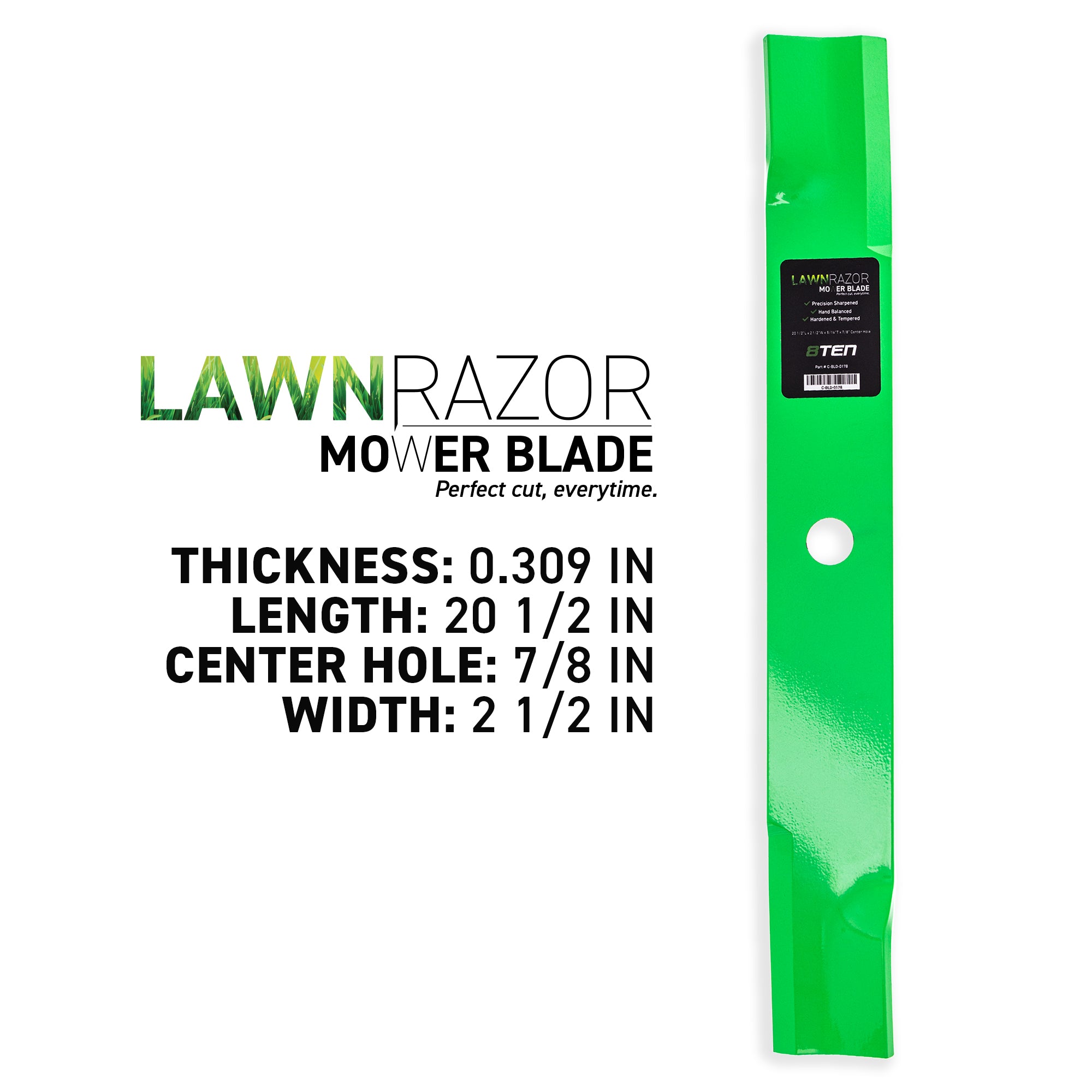 8TEN LawnRAZOR Deck Mower Blade 3-Pack M141785 AM100538