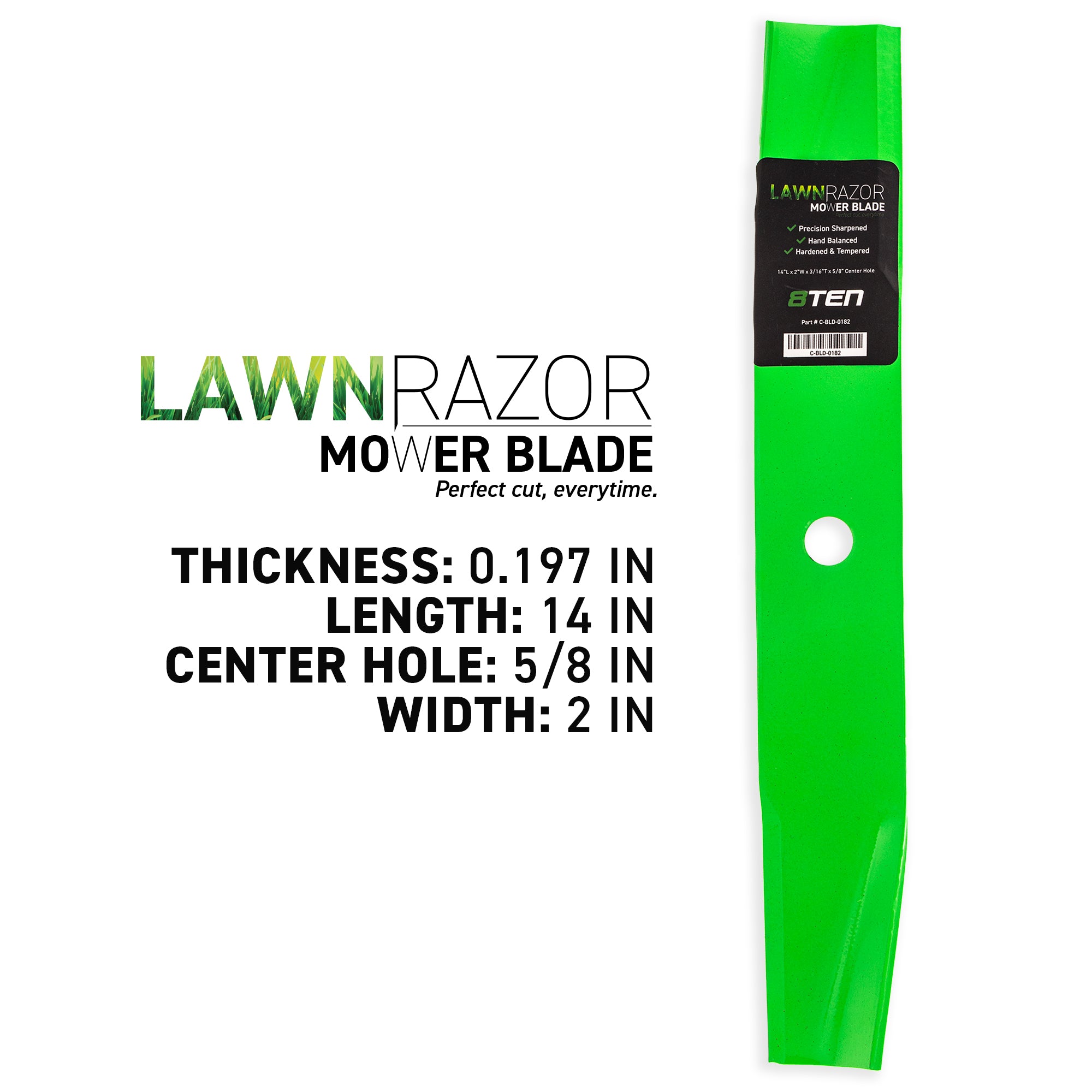 8TEN LawnRAZOR High Lift Blade 3-Pack 03498400 00173800