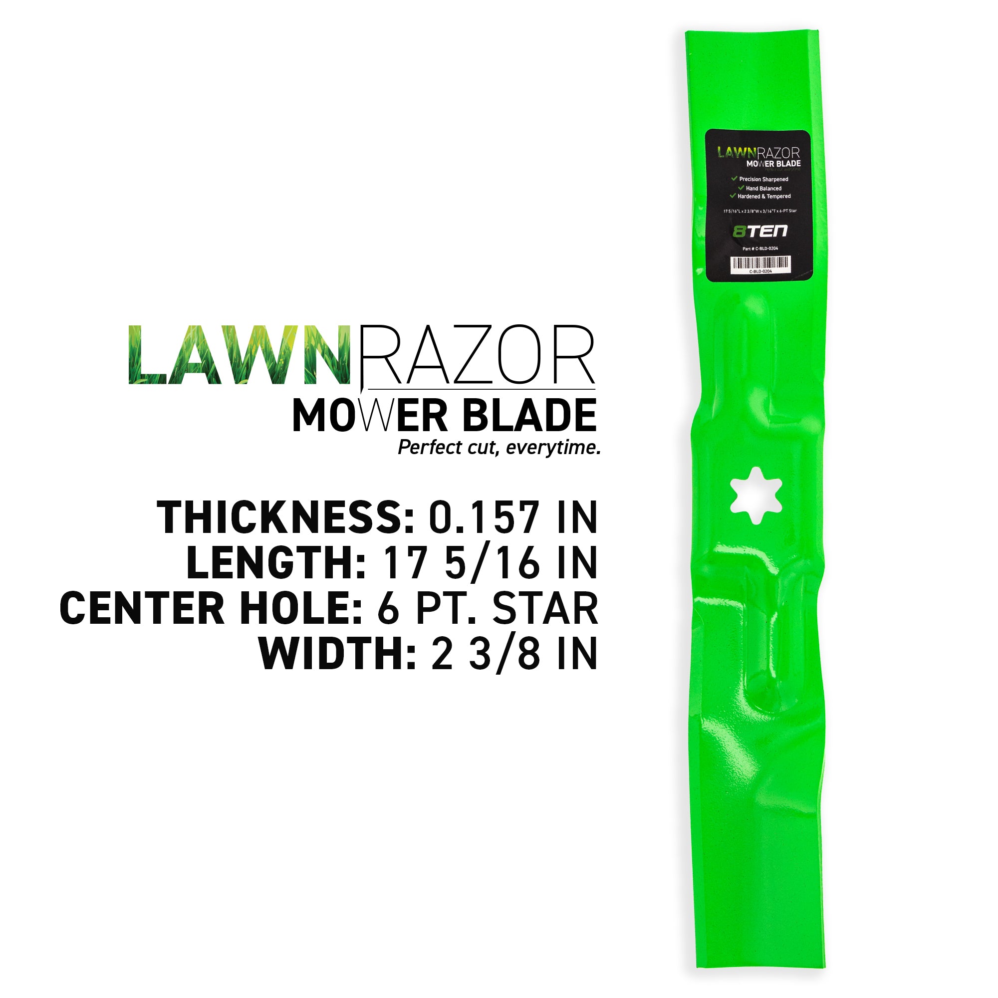 LawnRAZOR Deck Mulching Blade Set For Cub Cadet Troy-Bilt Craftsman 942-05052-X 942-05067 742-05067 | 3-PACK