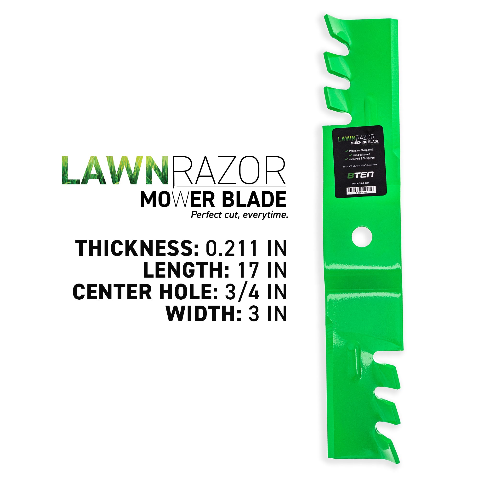 8TEN LawnRAZOR Toothed Blade 6-Pack 02005017-X