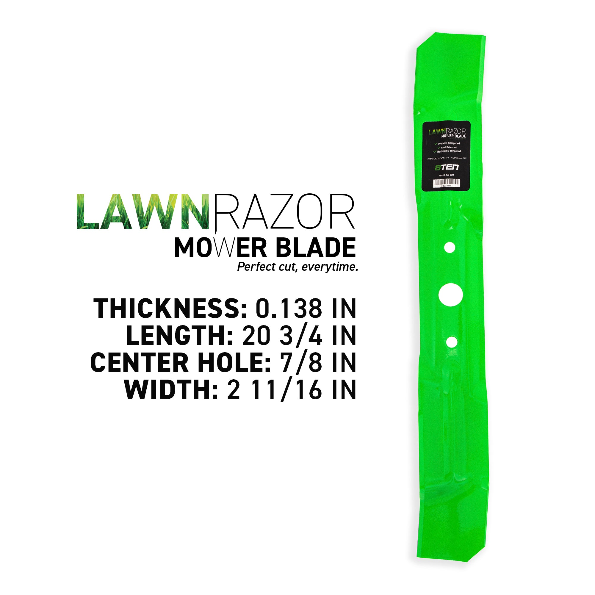 8TEN LawnRAZOR Mower Blade 3-Pack 04711200