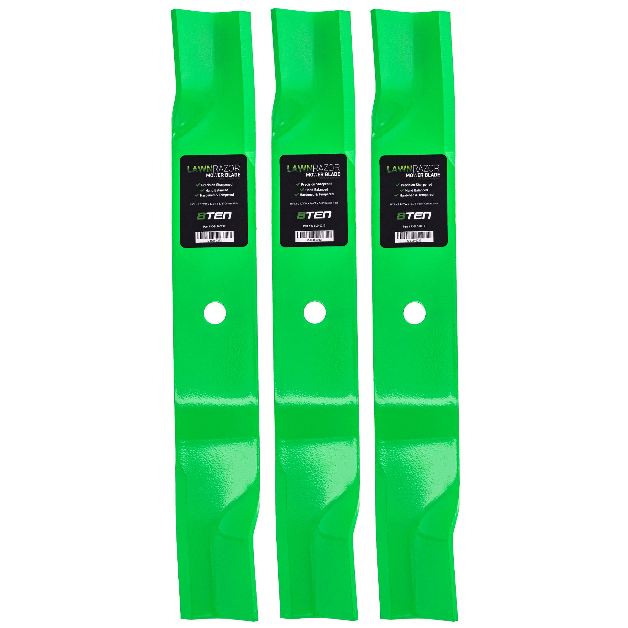 LawnRAZOR LawnRAZOR High Lift Blade 3-Pack for Stens MTD Cub Cadet Troy-Bilt Ariens 8TEN 810-CBL2434D