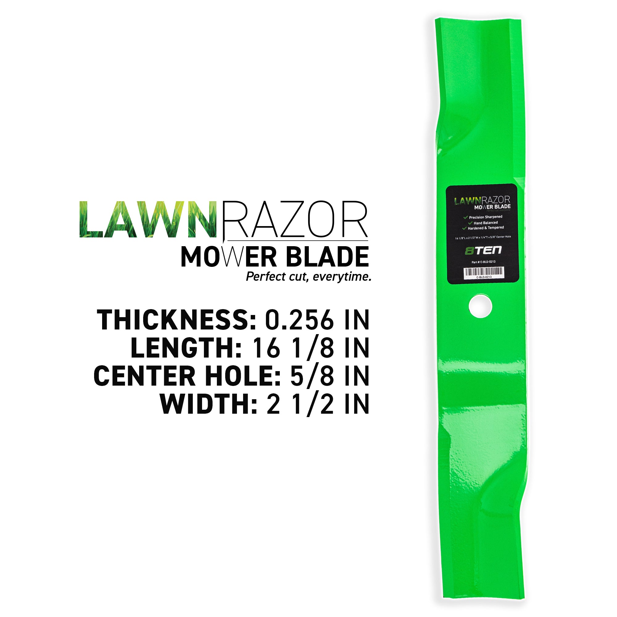 8TEN LawnRAZOR High Lift Blade 3-Pack 02982000 00450200