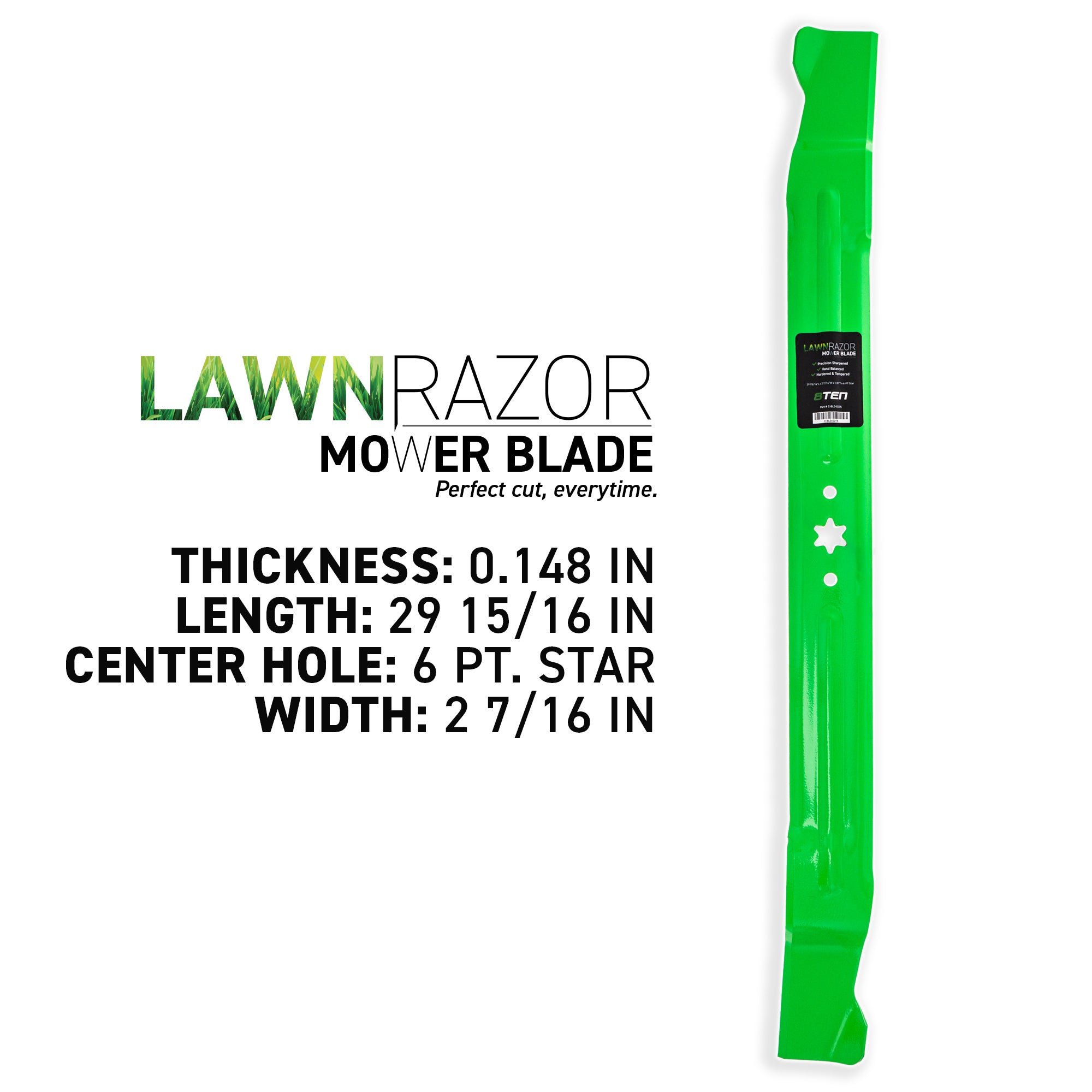 LawnRAZOR Mulching Blade For Troy-Bilt Craftsman | 8TEN