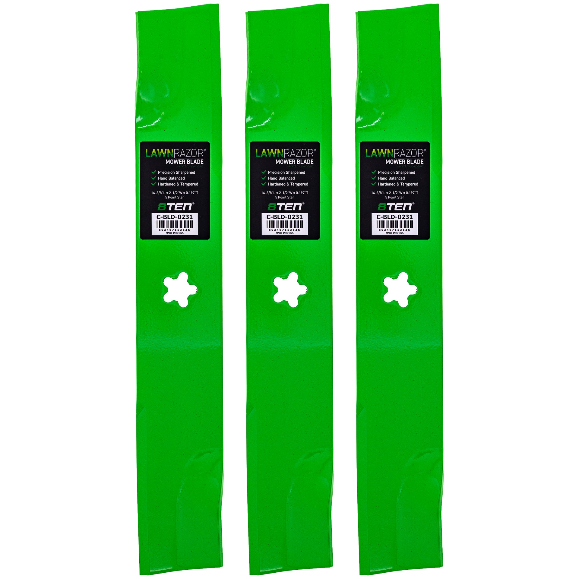 Set Of 3 Mower Blades For 61" Cut Yazoo-Kees 101733