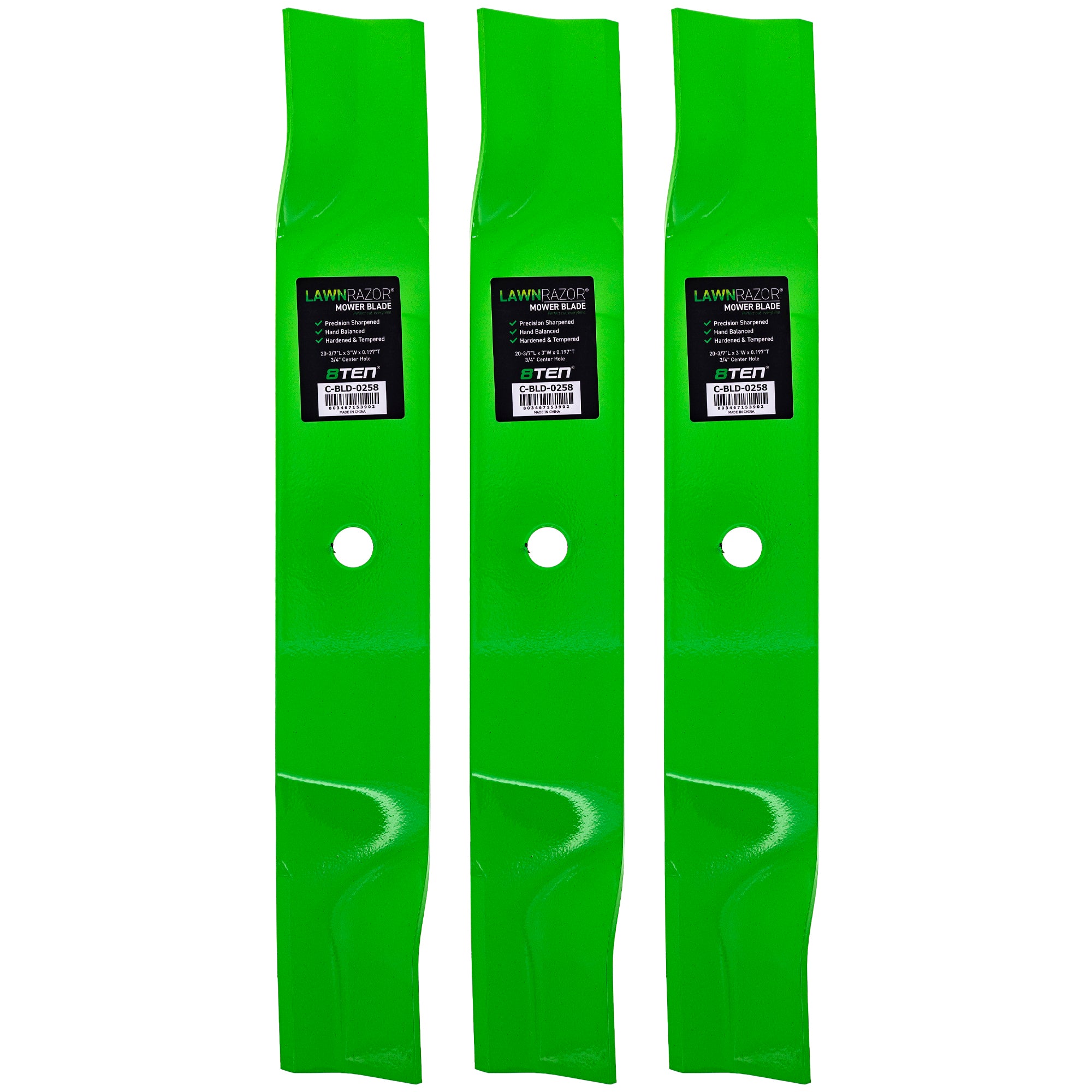 LawnRAZOR Mower Blade 3-Pack for zOTHER Walbro Oregon MTD Cub Cadet Troy-Bilt Pro Cadet 8TEN 810-CBL2470D