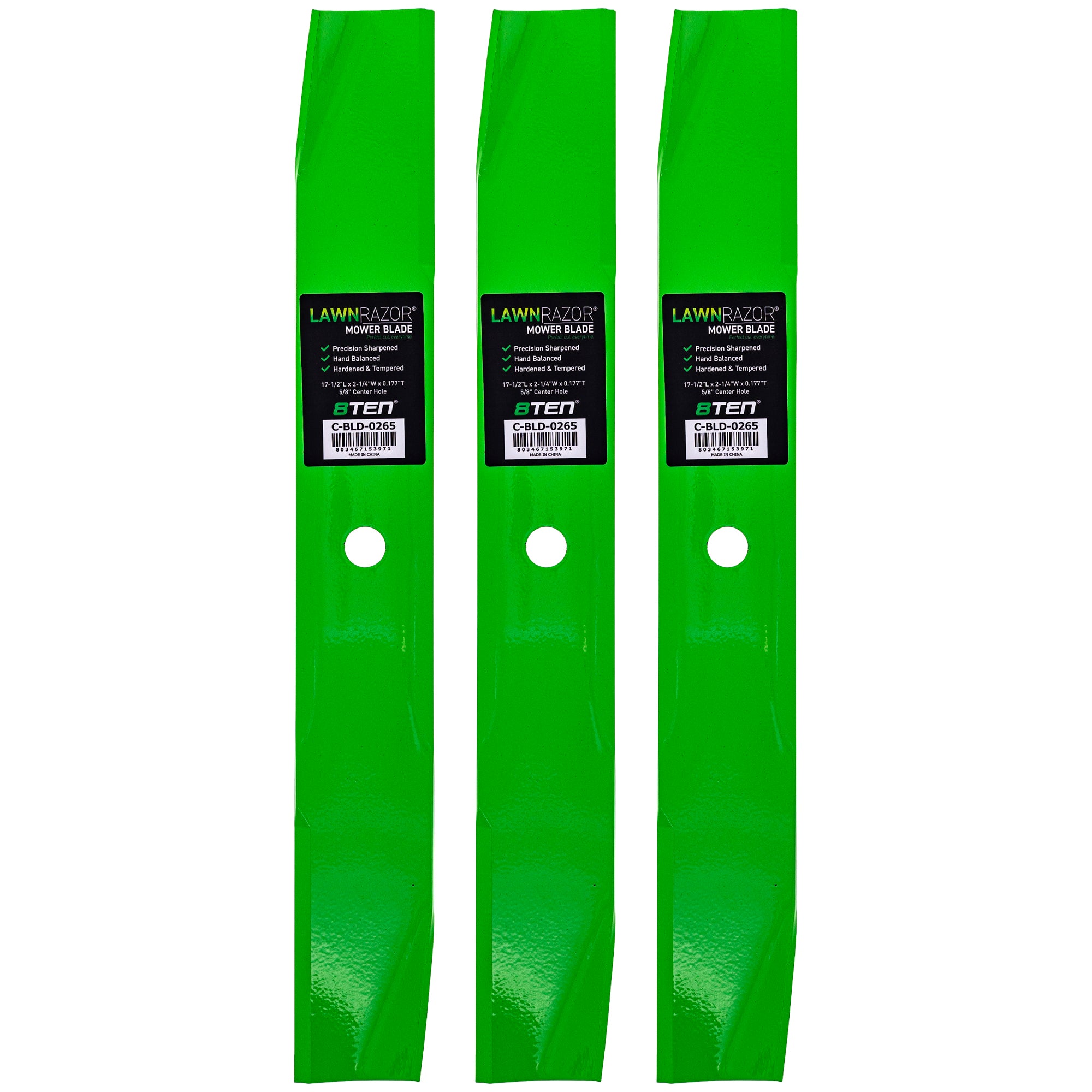 LawnRAZOR Mower Blade 3-Pack for Toro Exmark Oregon TimeCutter 8TEN 810-CBL2487D