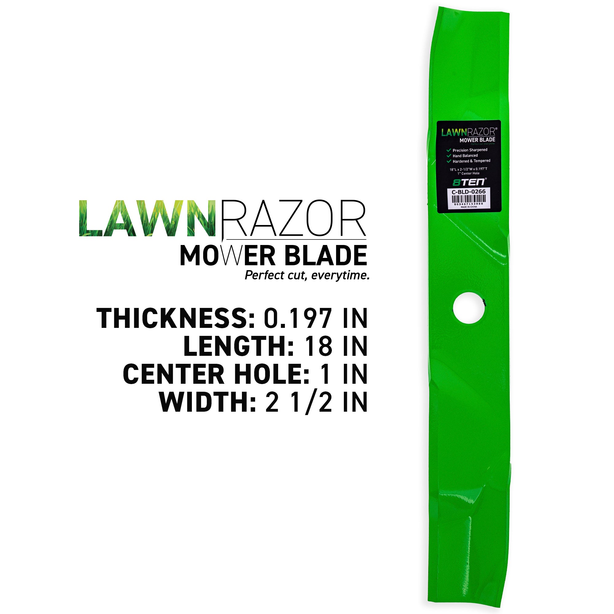 8TEN 810-CBL2488D LawnRAZOR Mower Blade 2-Pack for zOTHER Walbro