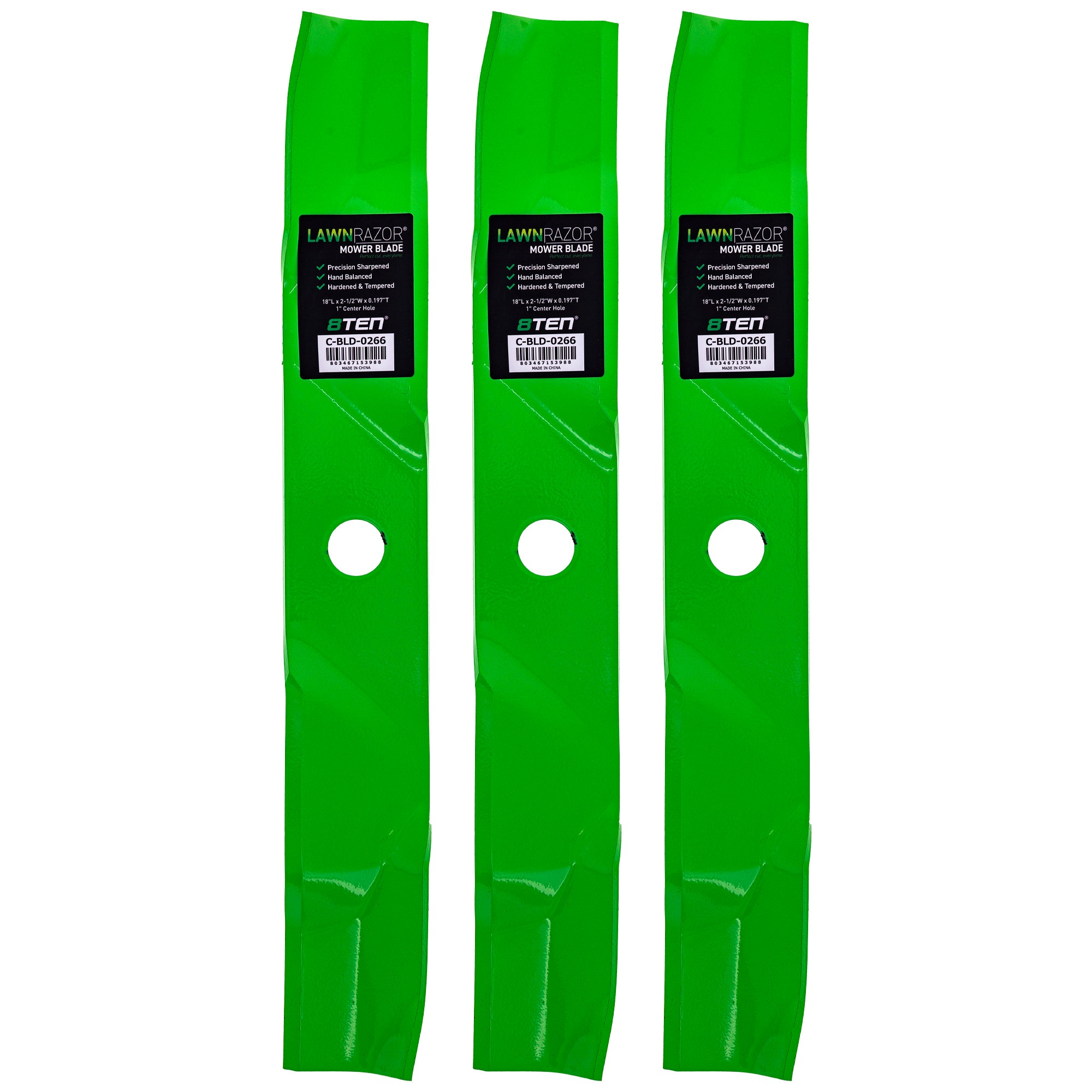 LawnRAZOR Mower Blade 3-Pack for zOTHER Walbro Toro Exmark Oregon Vertex Vantage Turf 8TEN 810-CBL2488D