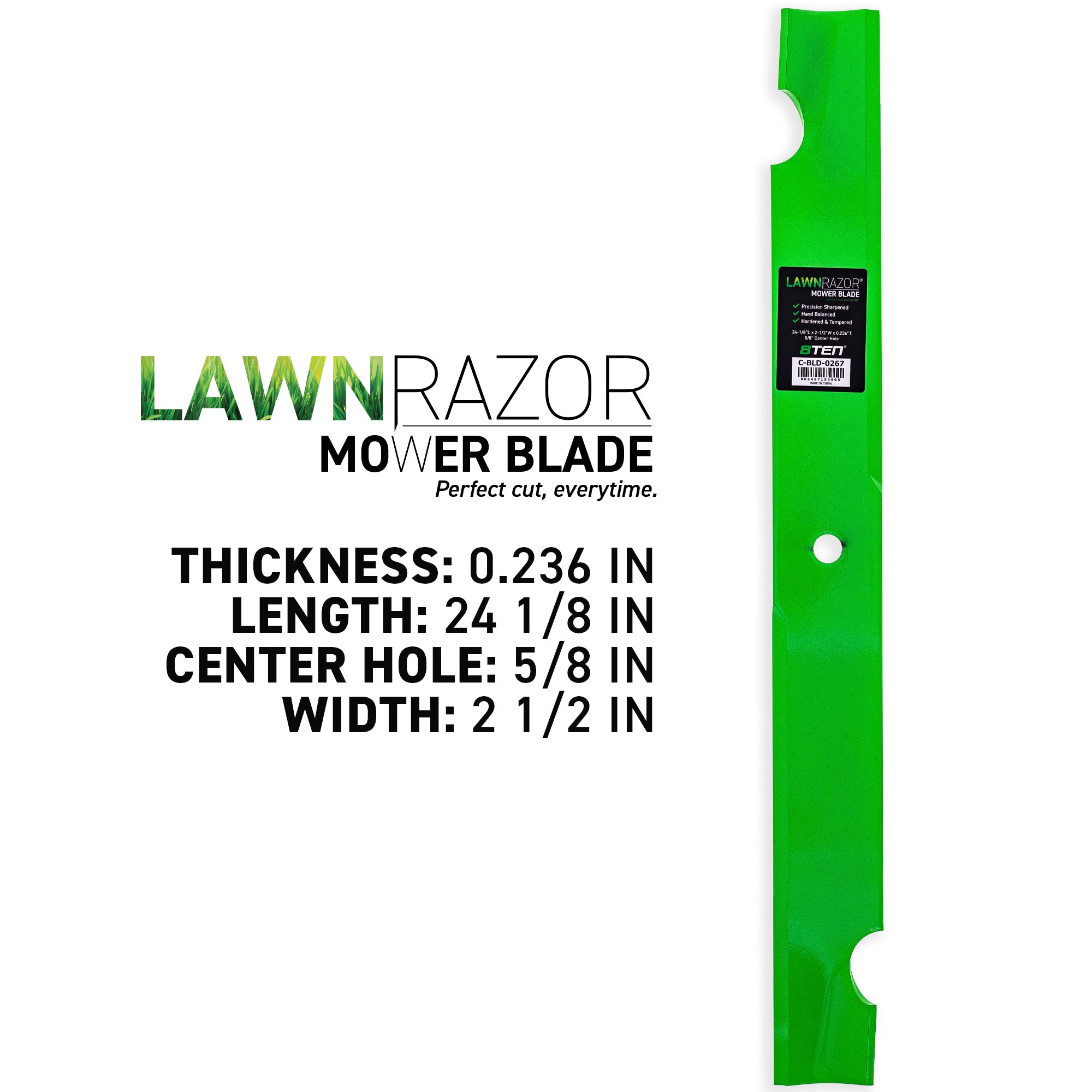 8TEN 810-CBL2489D LawnRAZOR Mower Blade 3-Pack for zOTHER