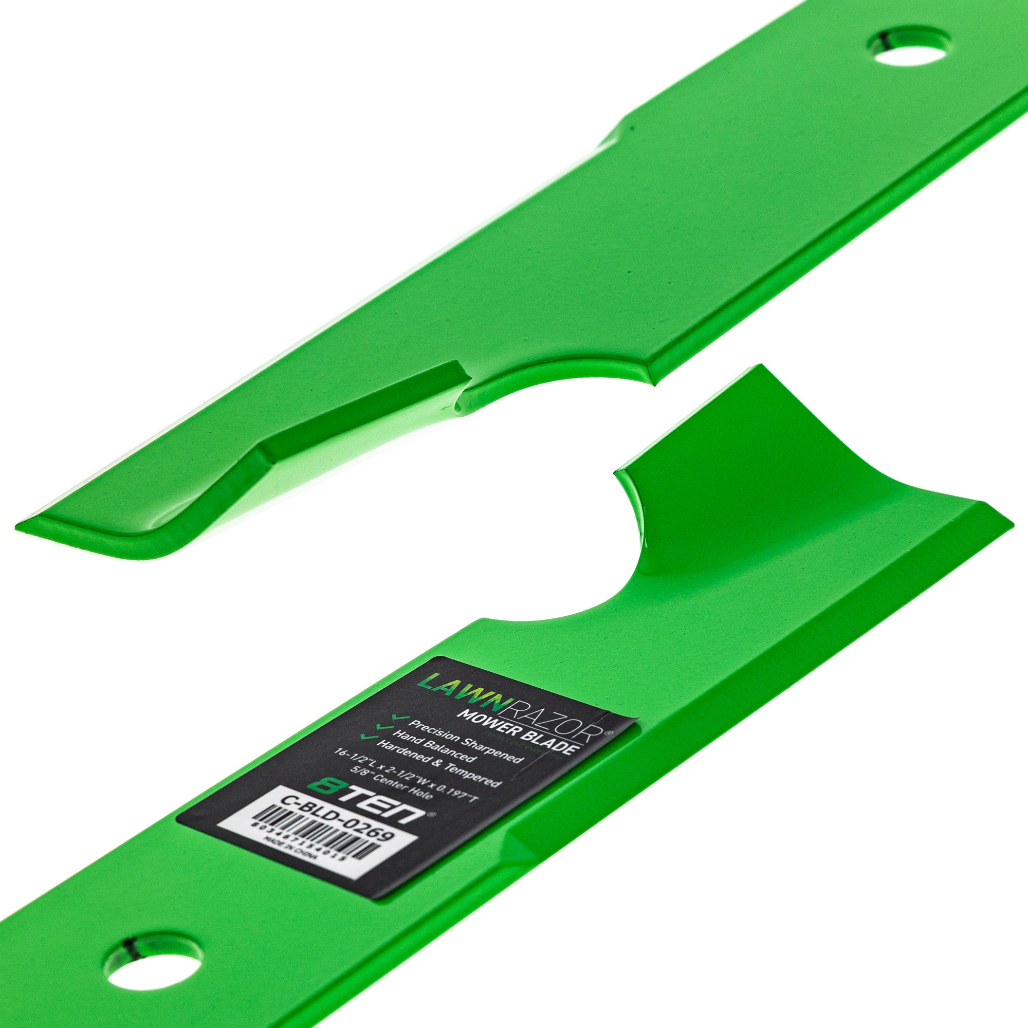 LawnRAZOR Notched High Lift Blade For Bad Boy | 8TEN