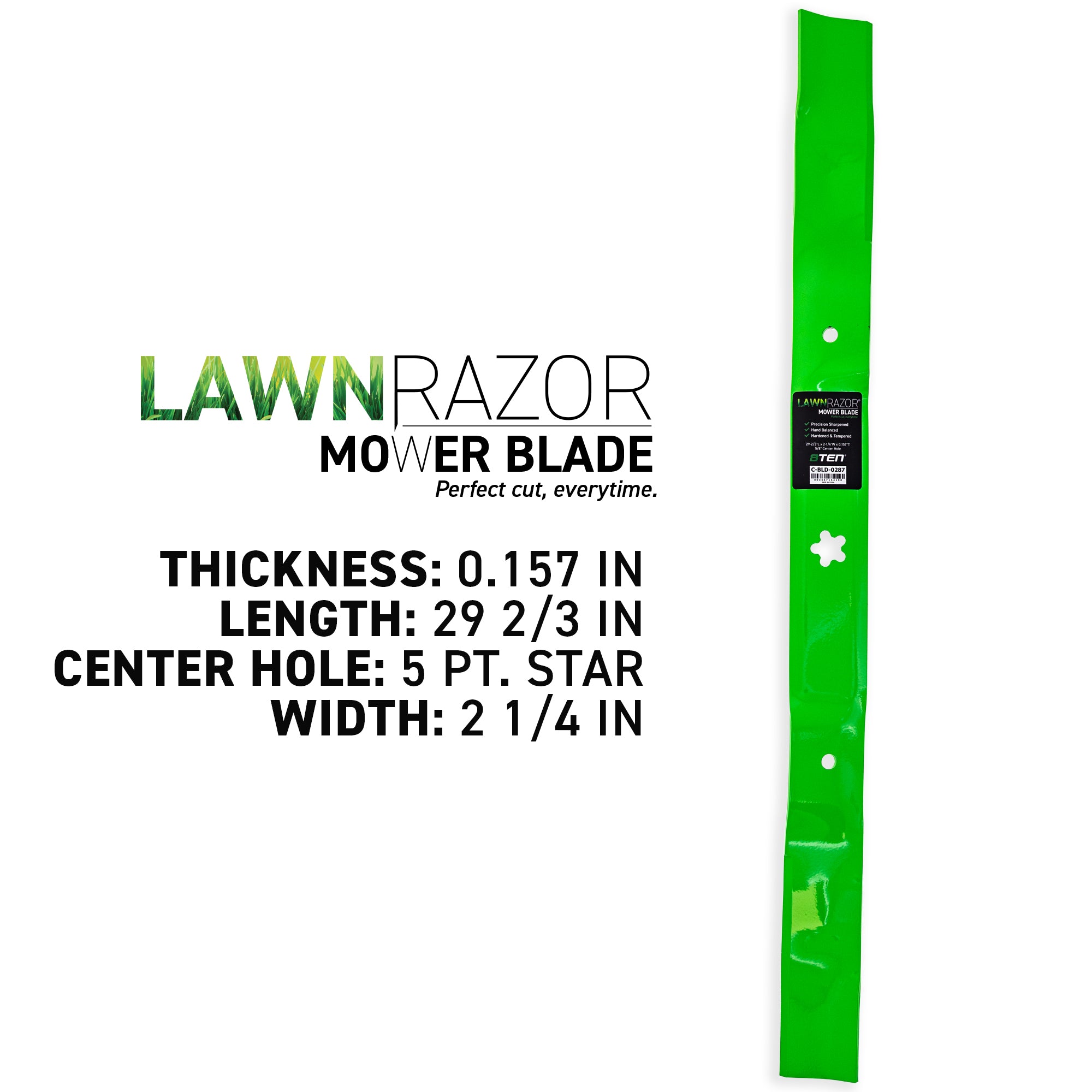 8TEN 810-CBL2409D LawnRAZOR Mower Blade for zOTHER Oregon Husqvarna