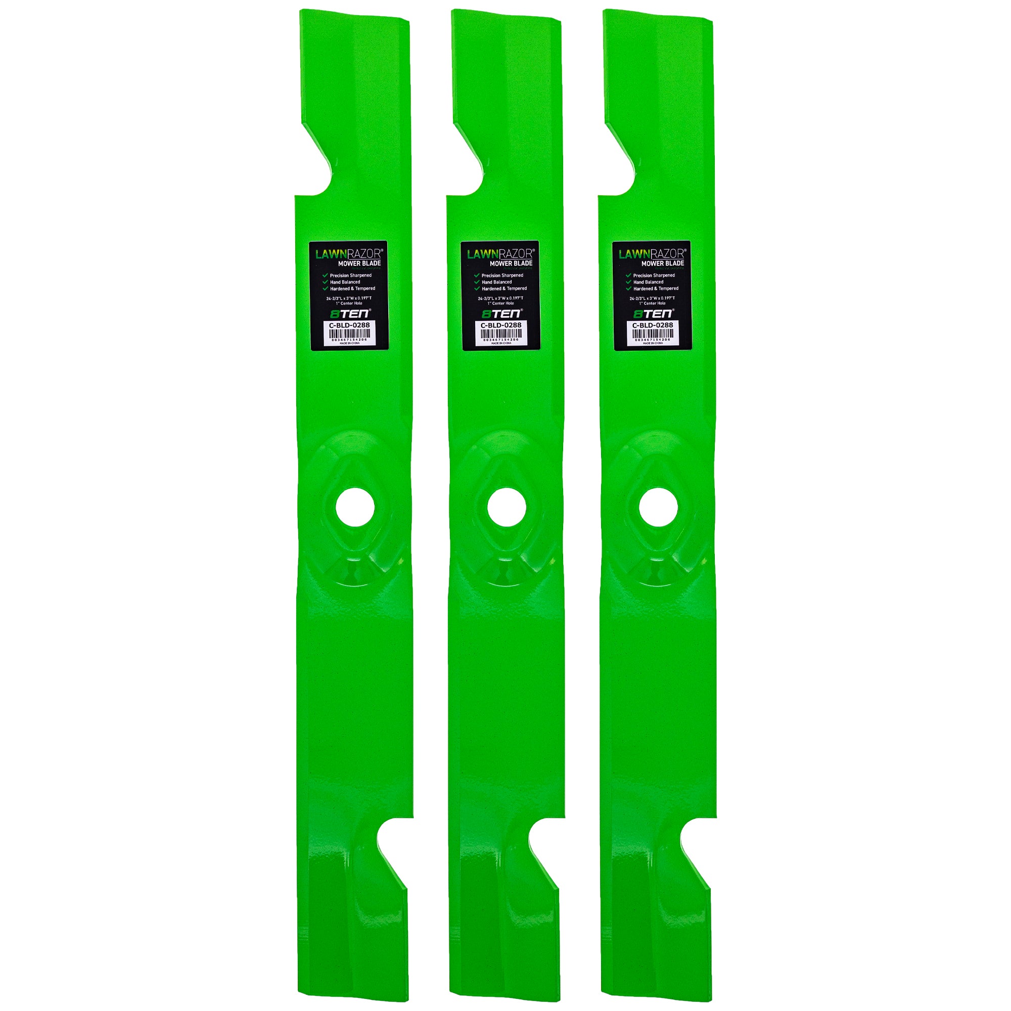 LawnRAZOR Mower Blade 3-Pack for zOTHER Toro Exmark Oregon Lazer 8TEN 810-CBL2400D