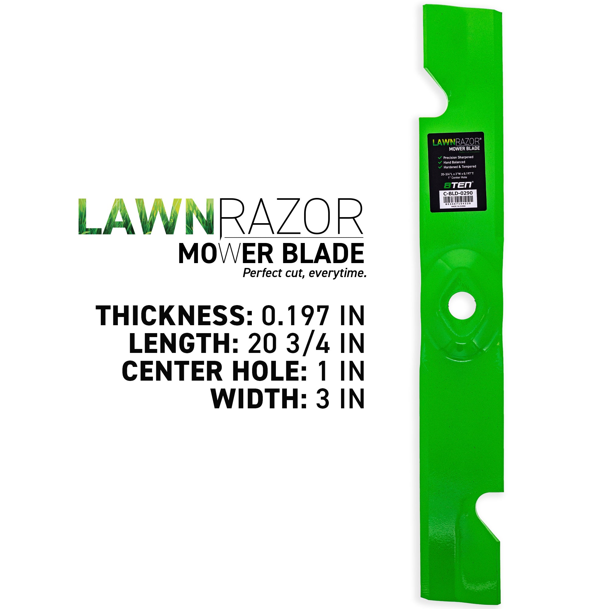 8TEN 810-CBL2412D LawnRAZOR Mower Blade 3-Pack for zOTHER Toro