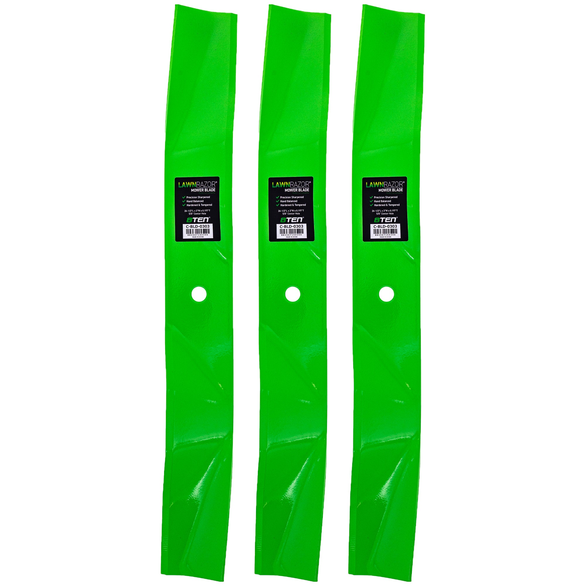 LawnRAZOR Mower Blade 3-Pack for zOTHER Toro Exmark Lazer 8TEN 810-CBL2525D