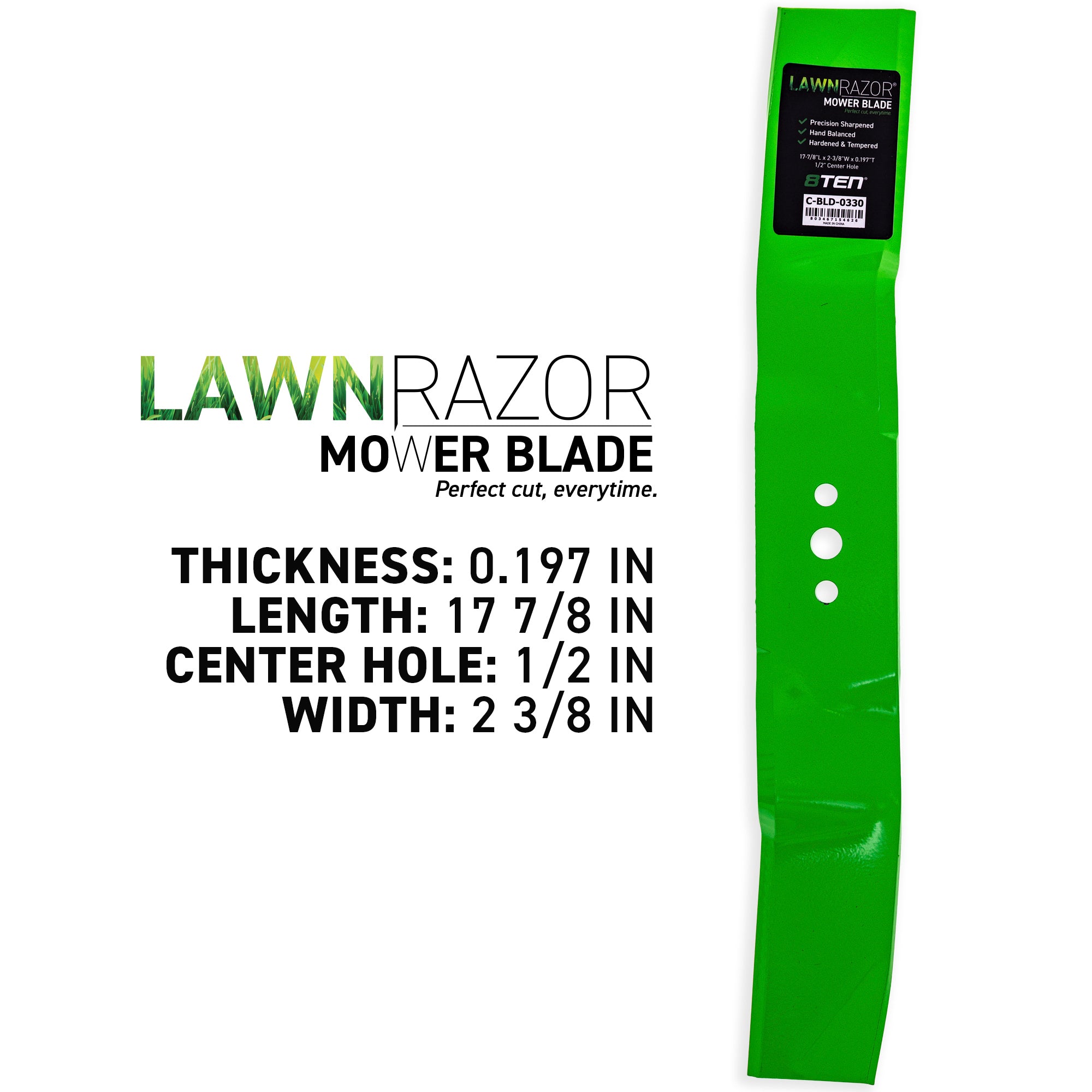 8TEN 810-CBL2552D LawnRAZOR Mower Blade 3-Pack for zOTHER RZ4623