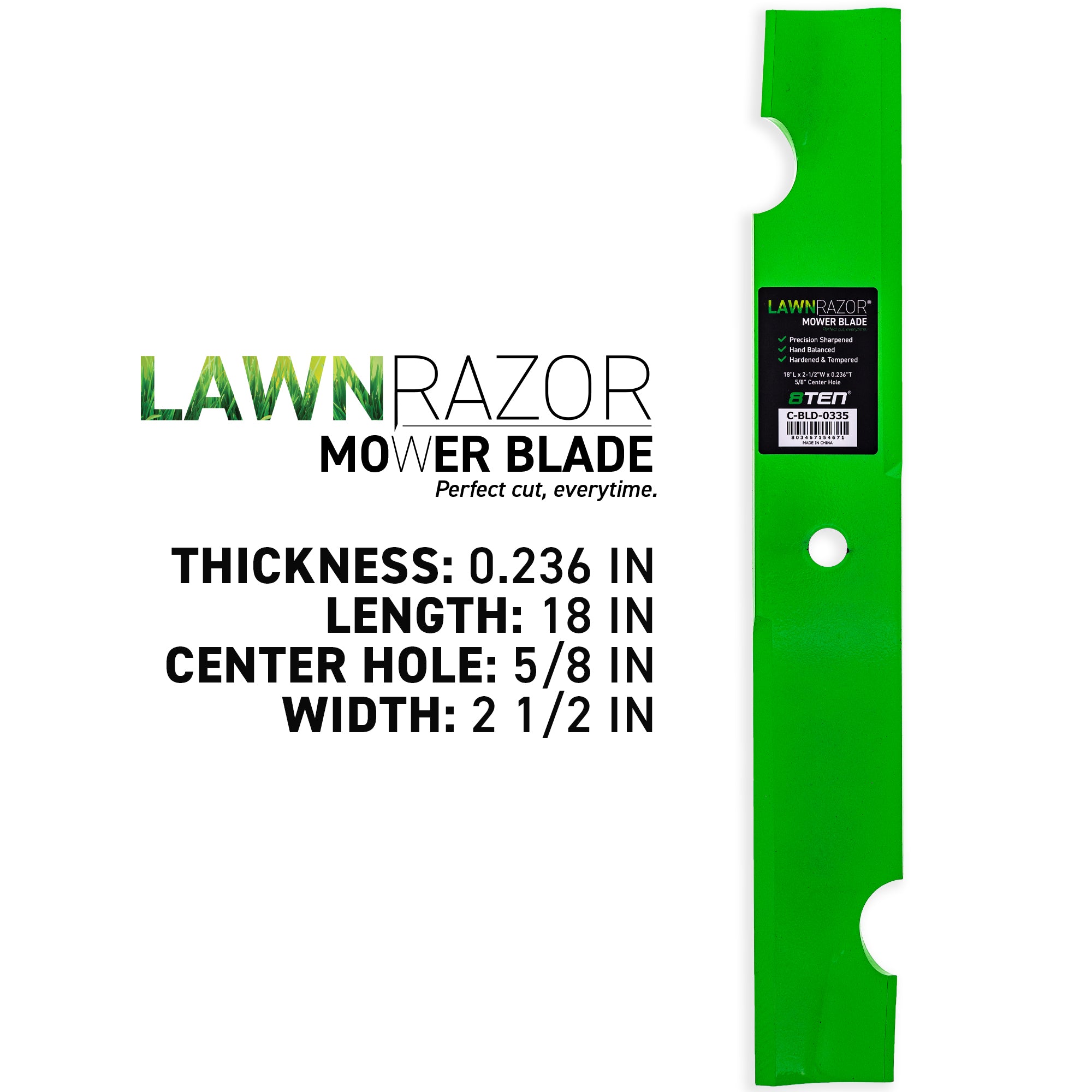 8TEN 810-CBL2557D LawnRAZOR Mower Blade 2-Pack for zOTHER