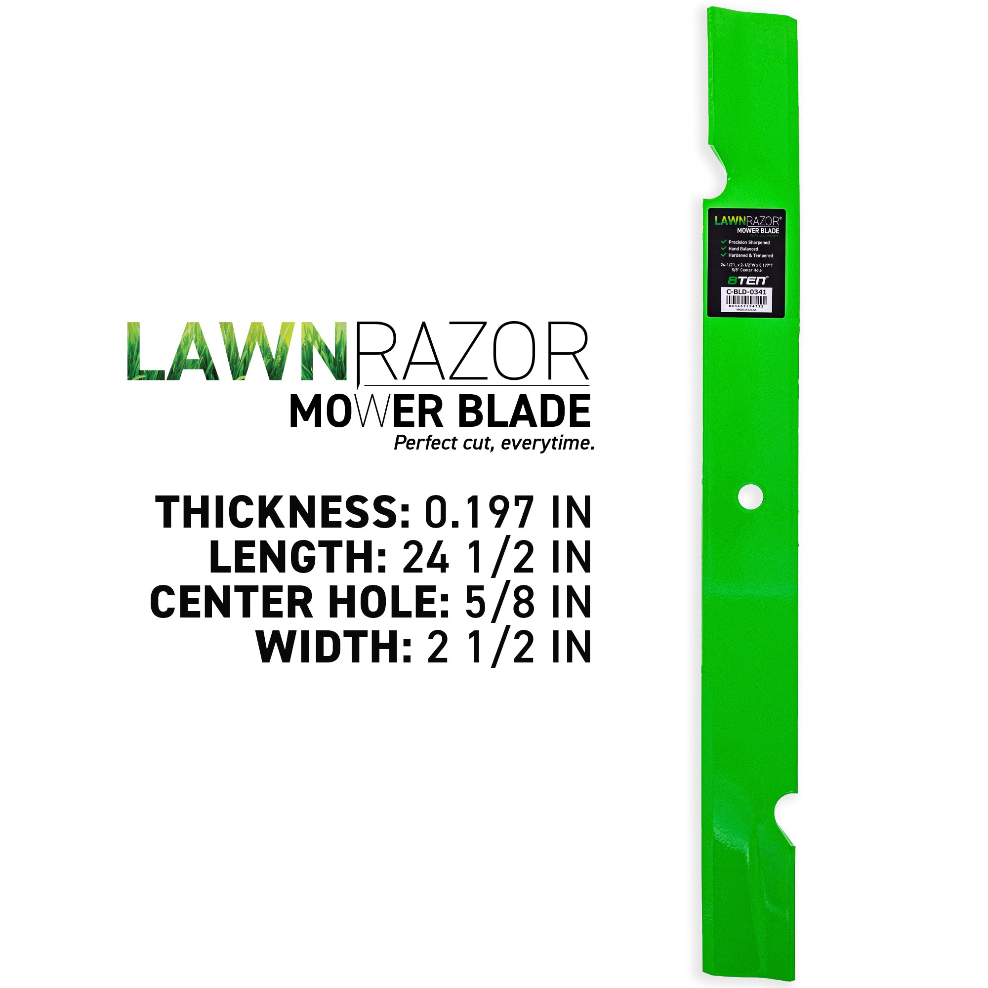 8TEN 810-CBL2563D LawnRAZOR Mower Blade 3-Pack for zOTHER