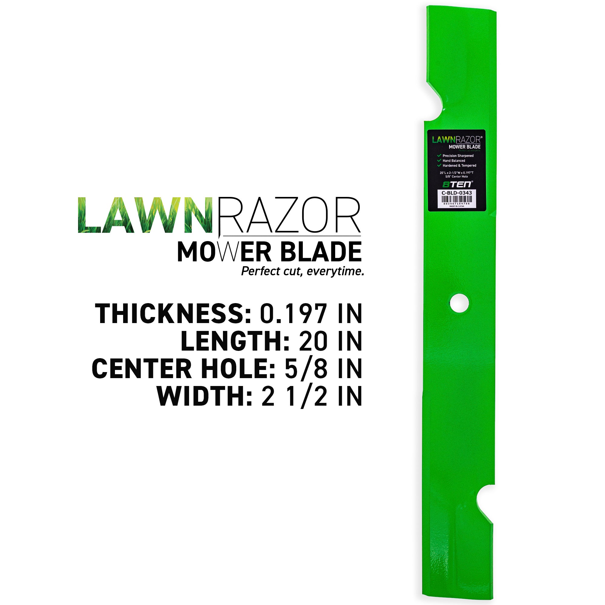 8TEN 810-CBL2565D LawnRAZOR Mower Blade 2-Pack for zOTHER