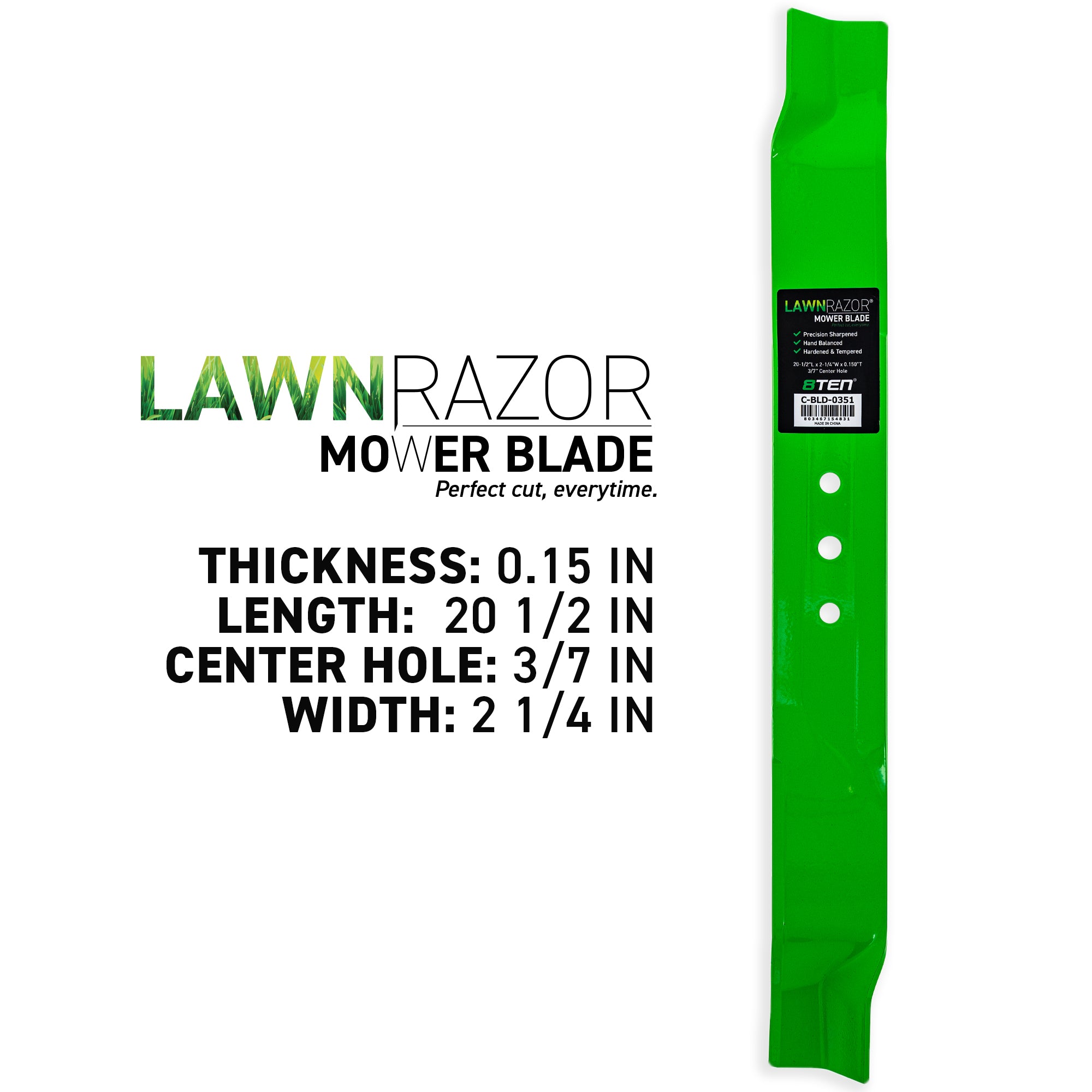 8TEN 810-CBL2573D LawnRAZOR Mower Blade for Toro Exmark Oregon