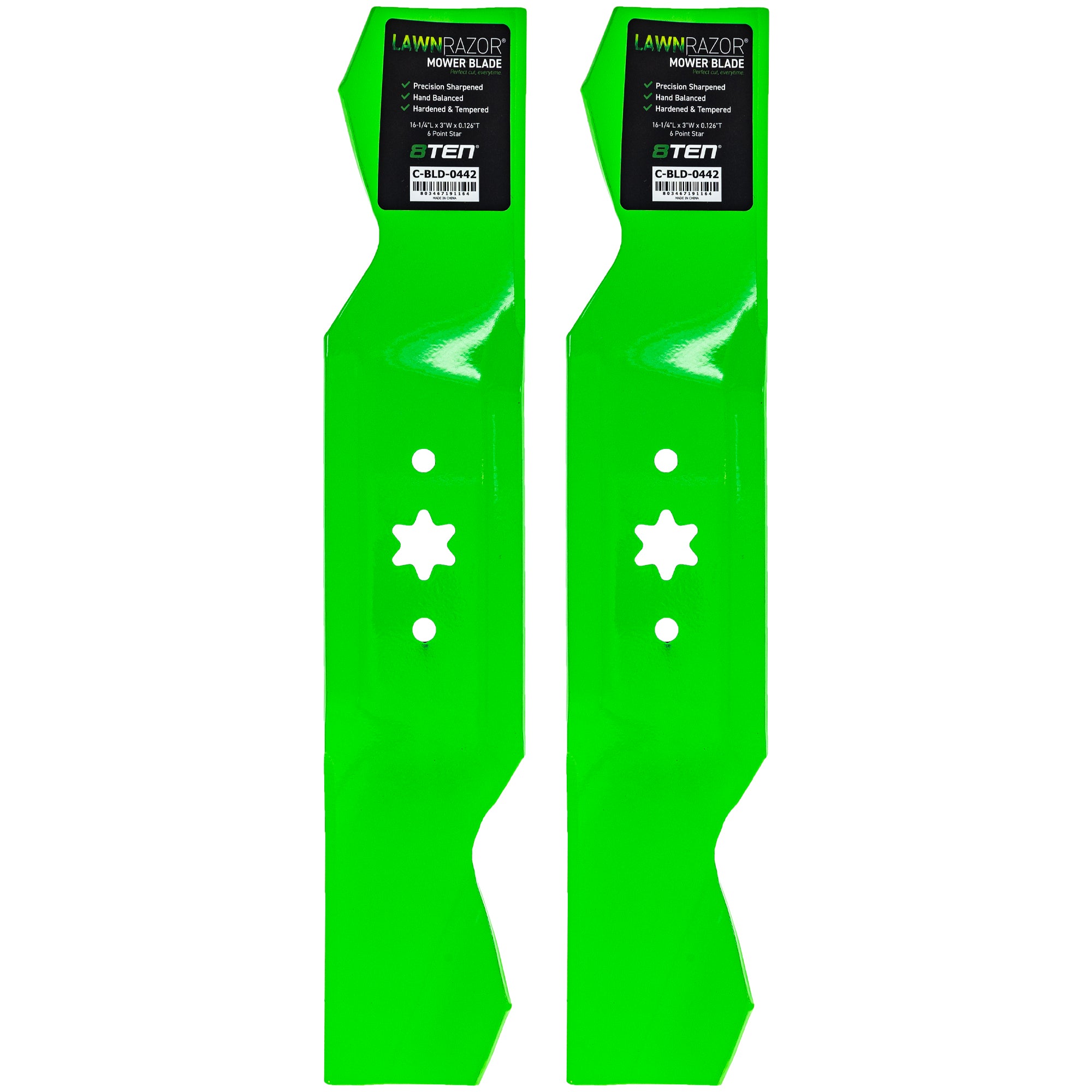 LawnRAZOR Notched High Lift Blade For MTD Mastercraft | 8TEN