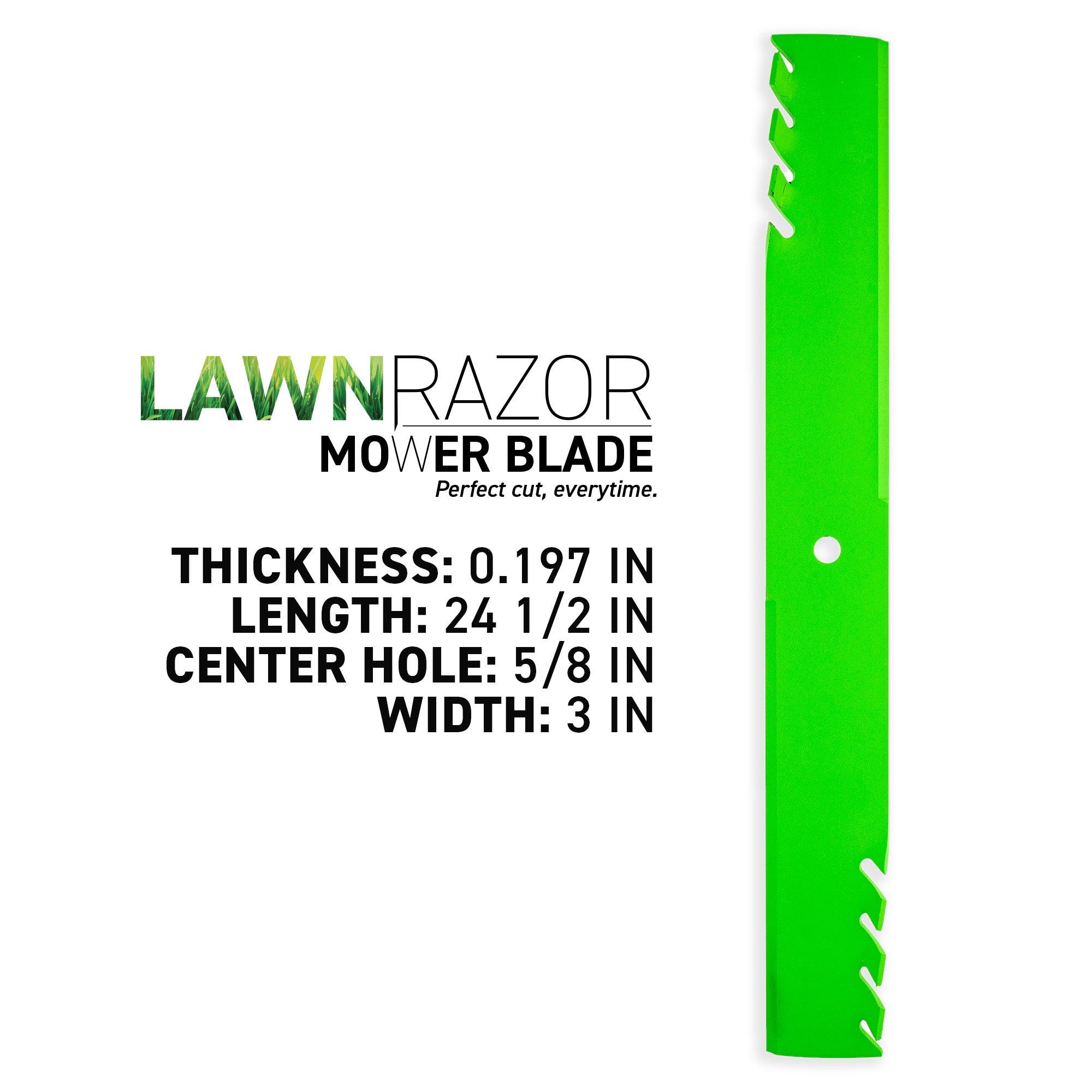 LawnRAZOR Toothed Mulching Blade For Gravely Exmark 1-643097 103-2521 103-2521-S 04887800 | 3-PACK